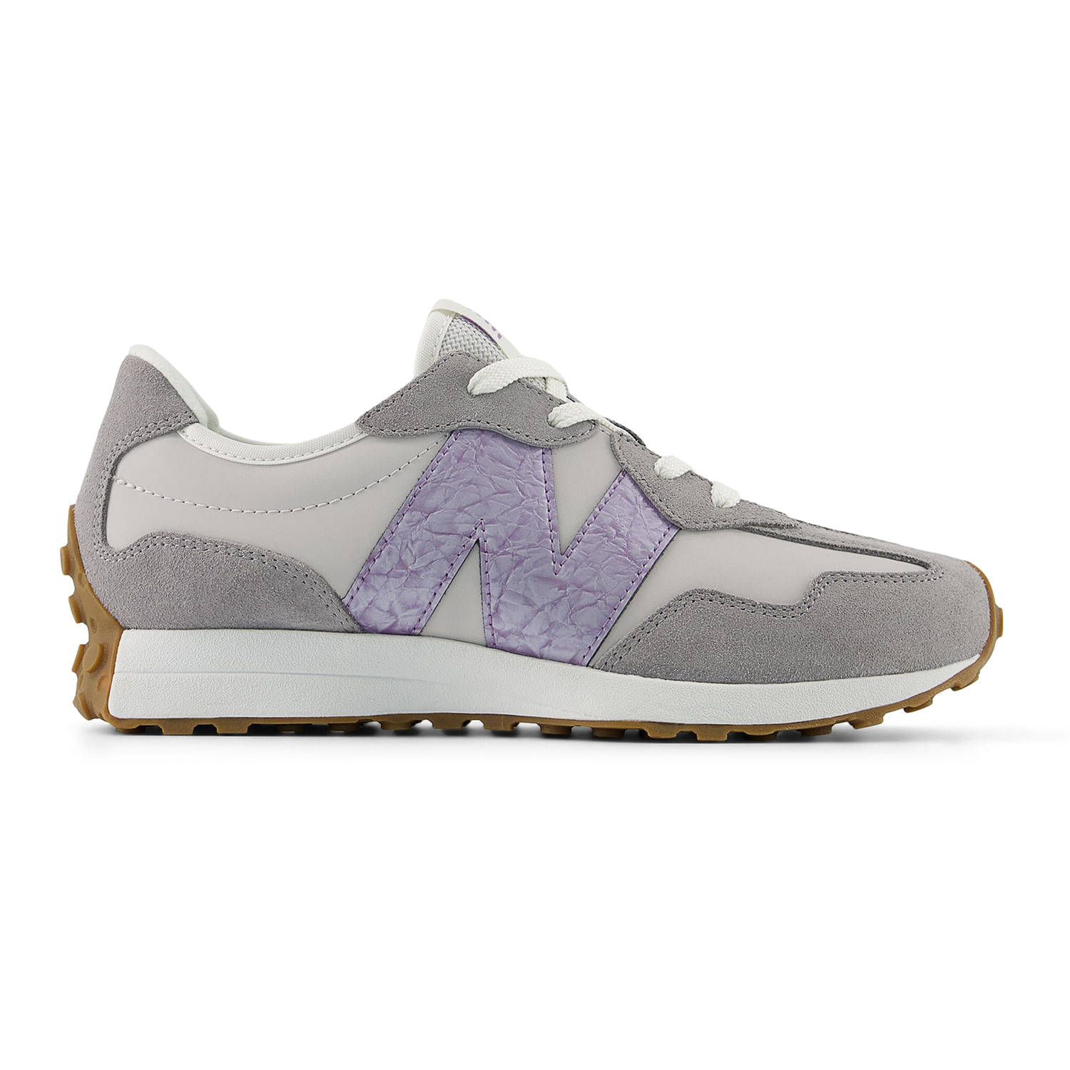 New-Balance-327-Casual-Shoe---Kids--Grey-Matter---Candied-Violet