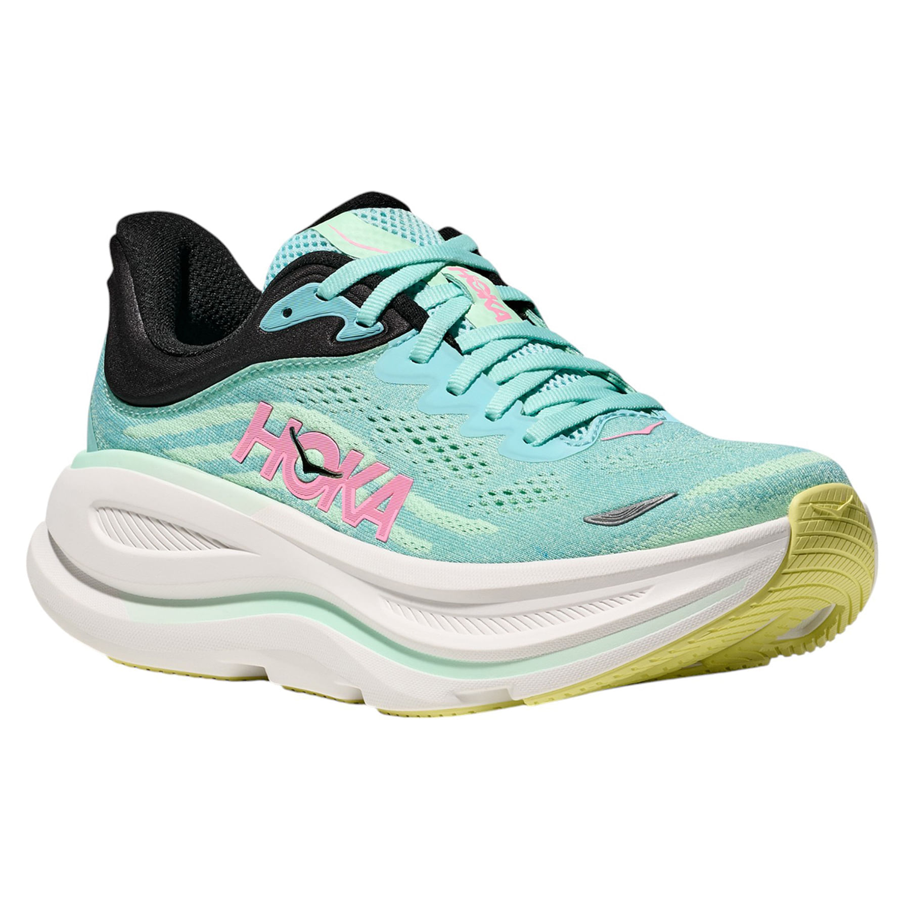 HOKA-Bondi-9-Running-Shoe---Women-s-Blue-Spark---Mint-Fluorite