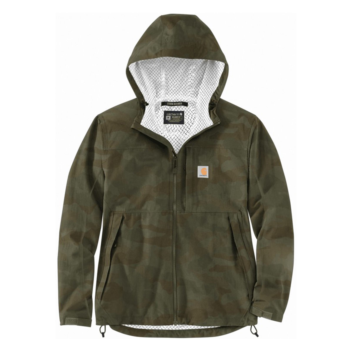Carhartt-Storm-Defender-Waterproof-Relaxed-Fit-Lightweight-Packable-Jacket---Men-s-Army-Green-Camo
