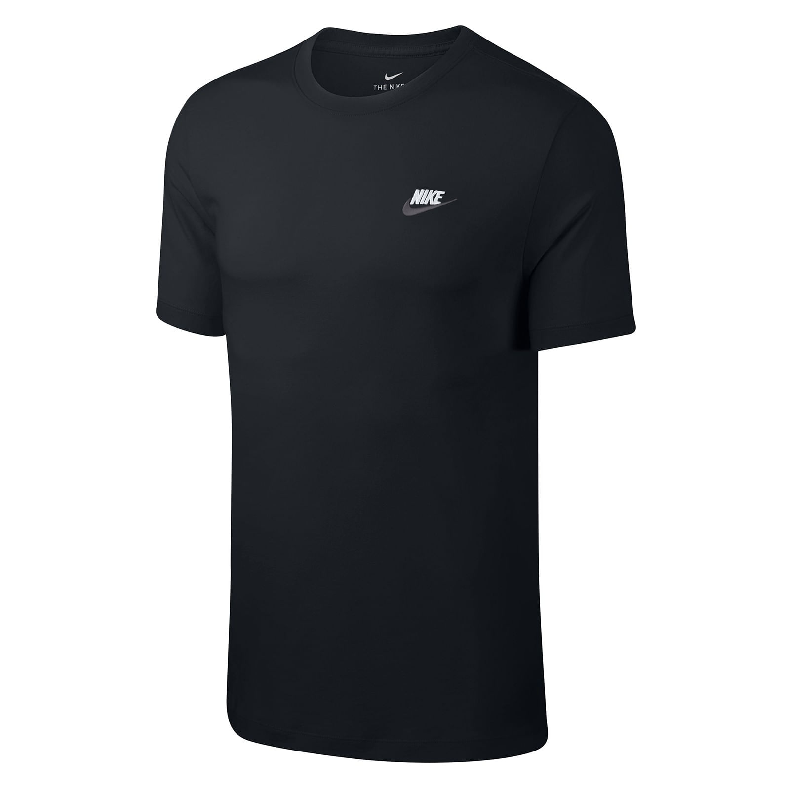 Nike-Sportswear-Club-T-Shirt---Men-s-Black---White---Dark-Grey