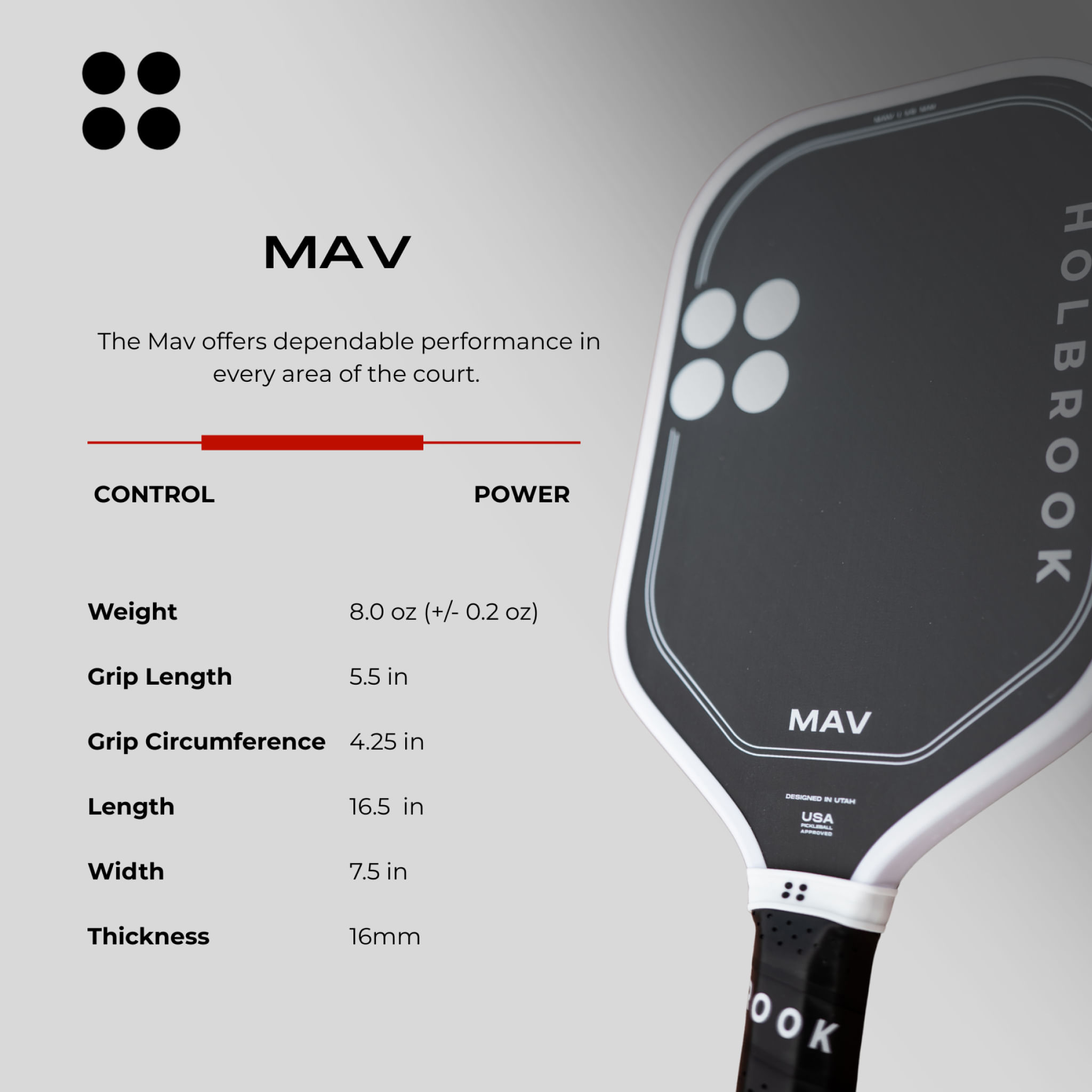 Holbrook-Pickleball-Mav-16mm-Paddle-Black---Blue