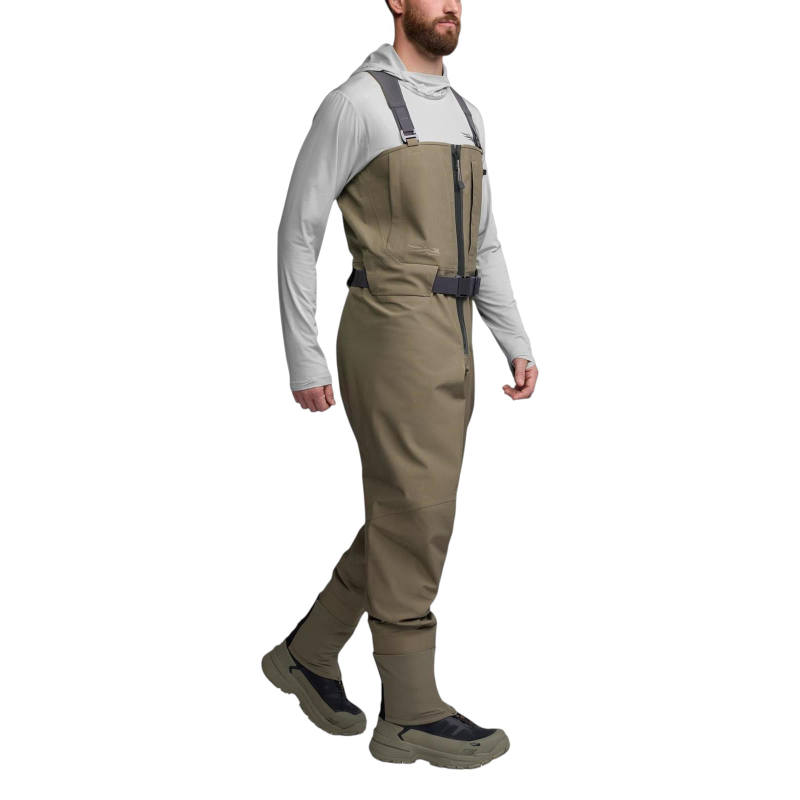 SITKA-Crosscurrent-Zip-GTX-Stockingfoot-Wader-Bark-Brown