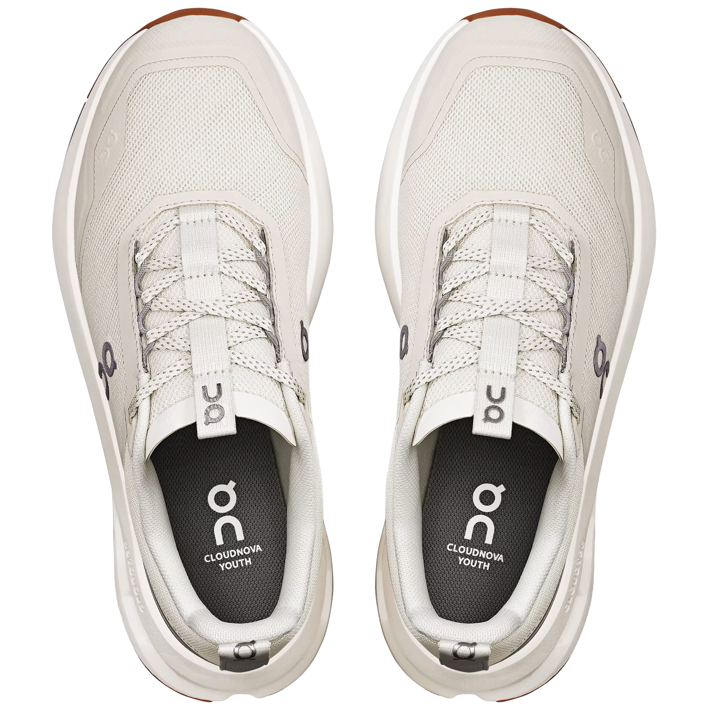 On Cloudnova Shoe - Kids' - Ivory / Apollo 3.5Y