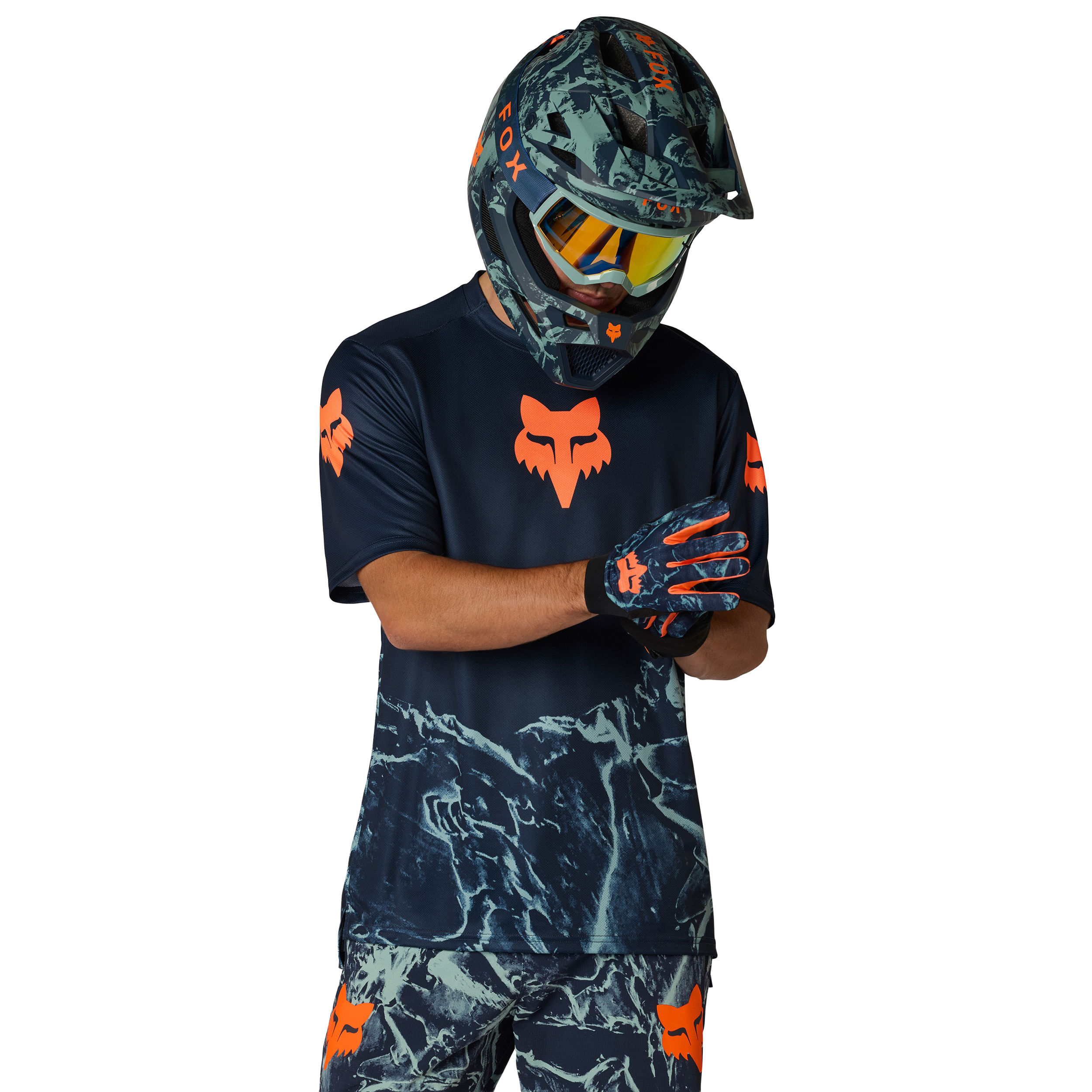 Fox Racing Ranger Short Sleeve Bike Jersey - Kids' - Dark Blue YM