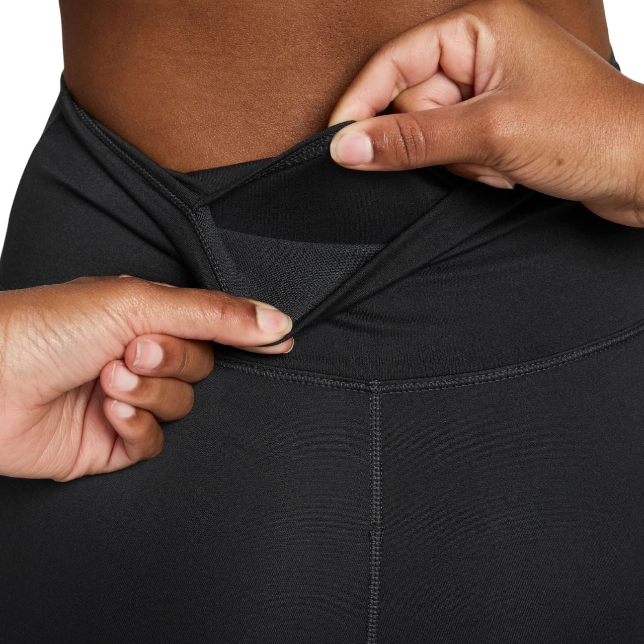 Nike Dri-FIT One HR Tight - Women's - Black / White XS