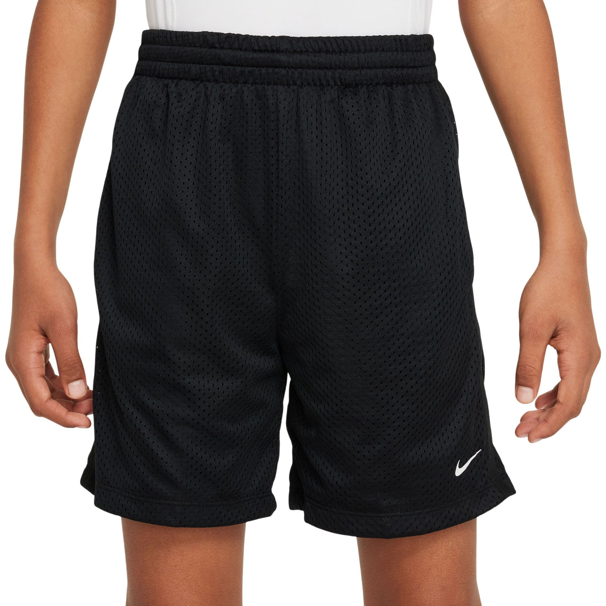 Nike Dri-FIT Multi Mesh Short - Boys' - Black / White XS