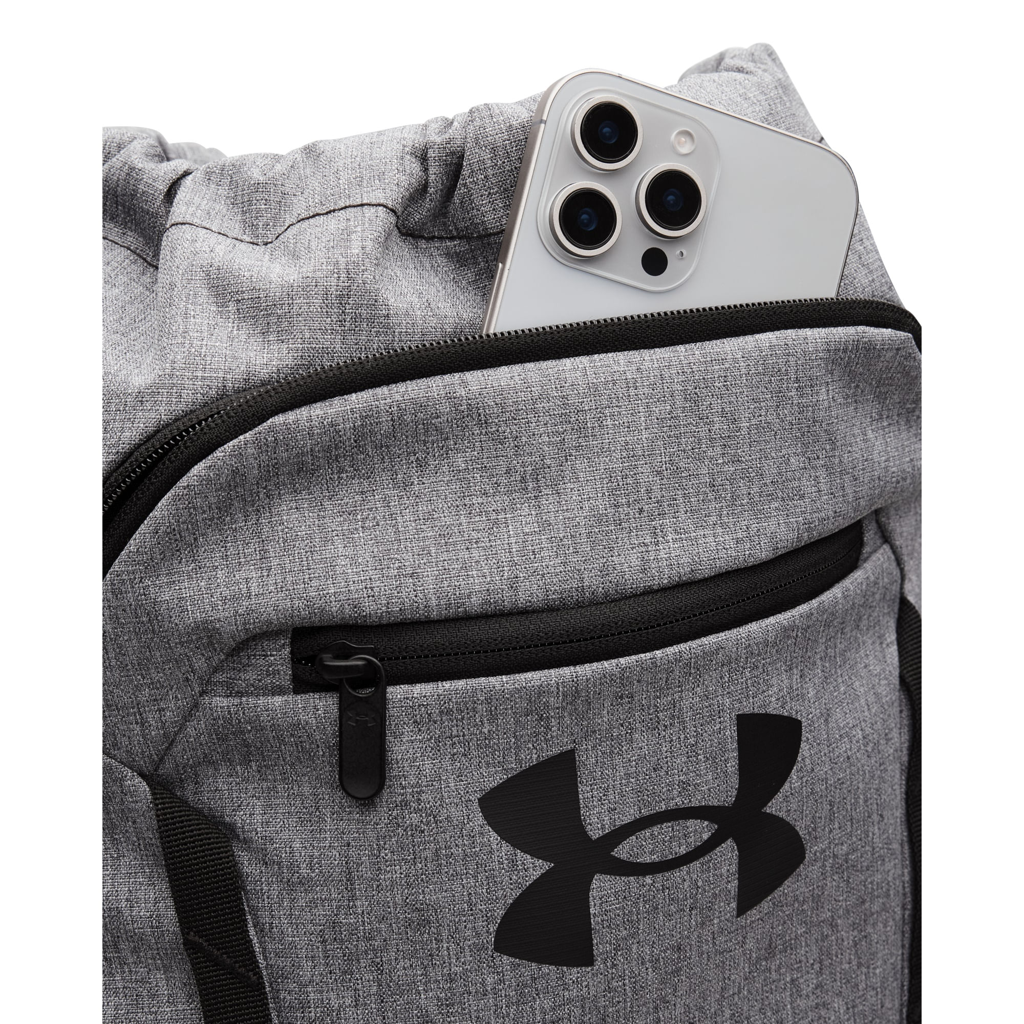 Under Armour Sackpack Hustle - Castlerock / Black / Black