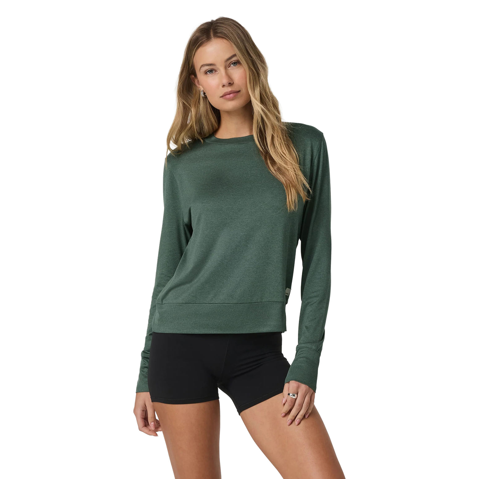 Vuori-Daydream-Long-Sleeve-Crew---Women-s-Agate-Green-Heather