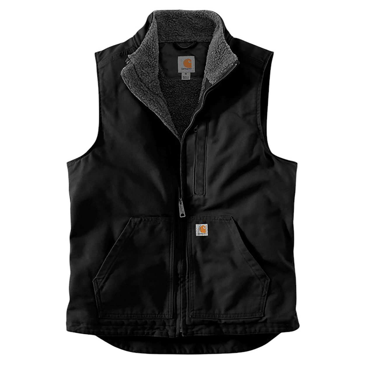 Carhartt Loose Fit Washed Duck Sherpa-lined Mock-neck Vest - Men's