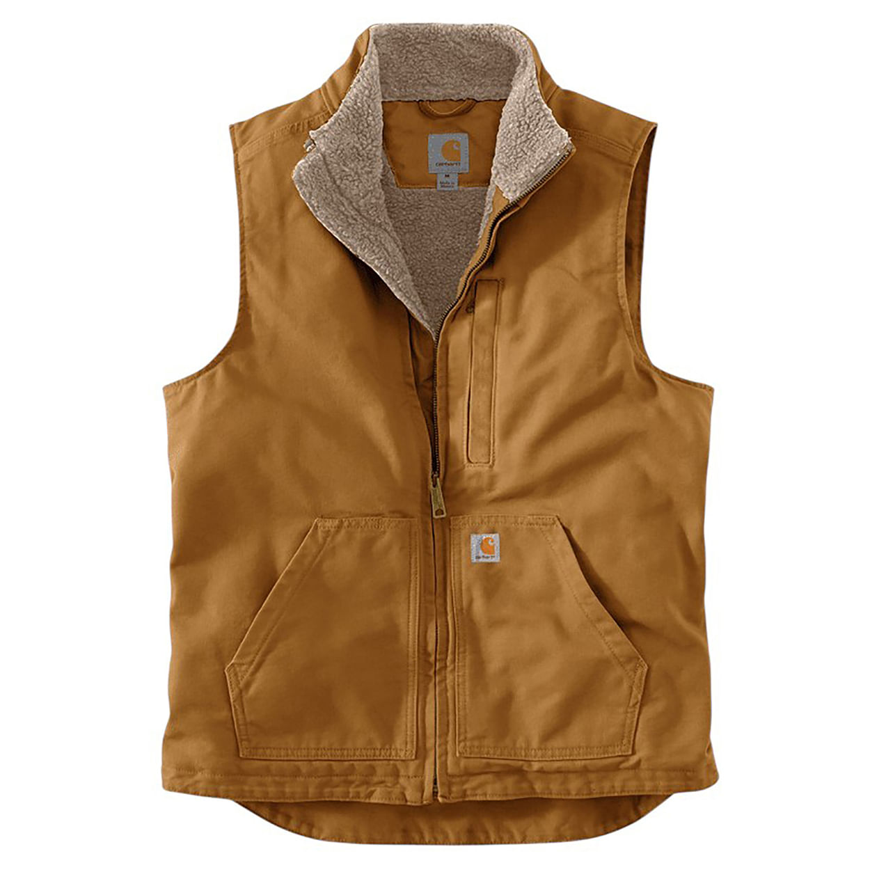 Carhartt-Loose-Fit-Washed-Duck-Sherpa-lined-Mock-neck-Vest---Men-s-Carhartt-Brown