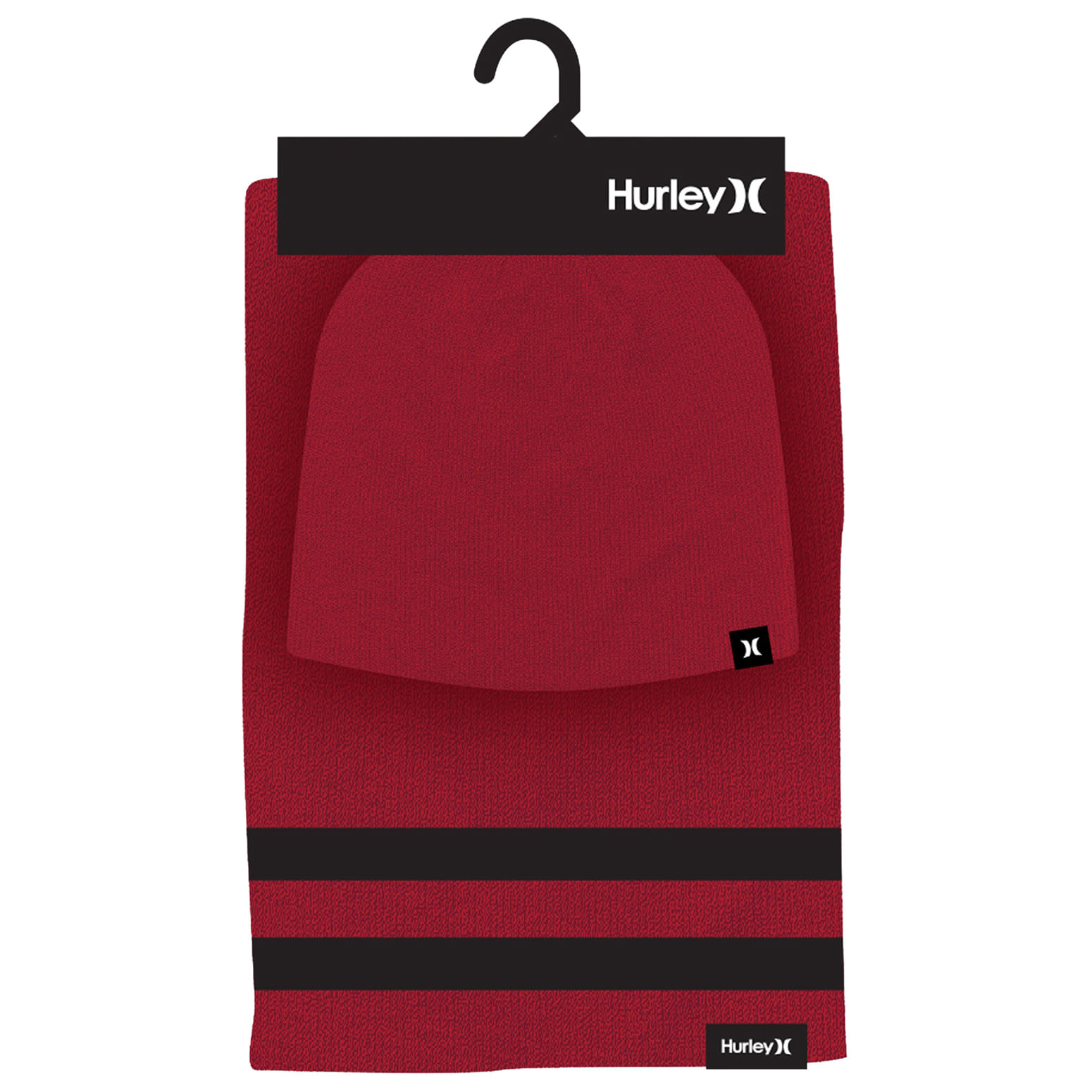 Hurley-New-Yorker-Beanie-Scarf-Set---Men-s-Red