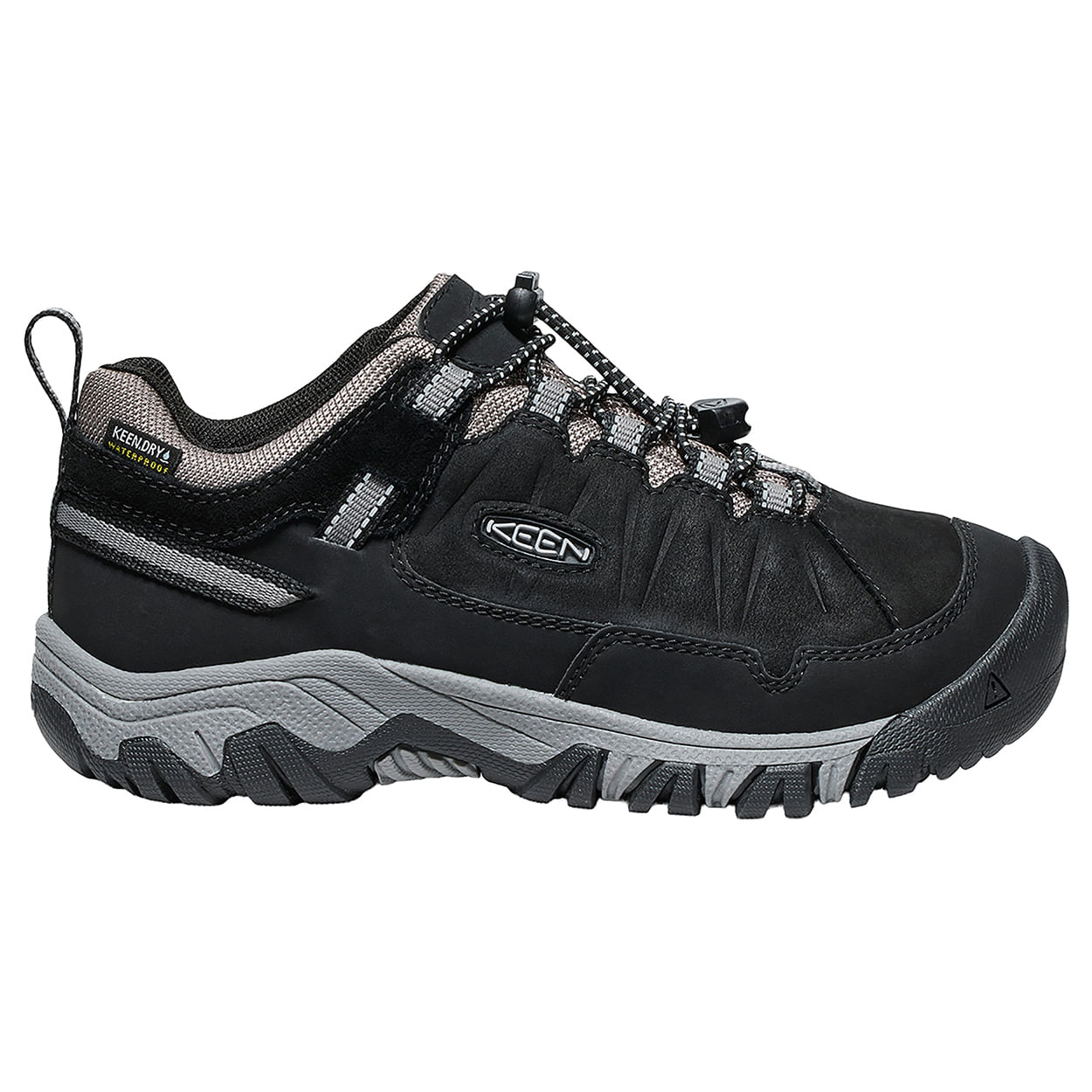 KEEN-Targhee-IV-Waterprof-Hiking-Shoe---Kids--Black---Steel-Grey
