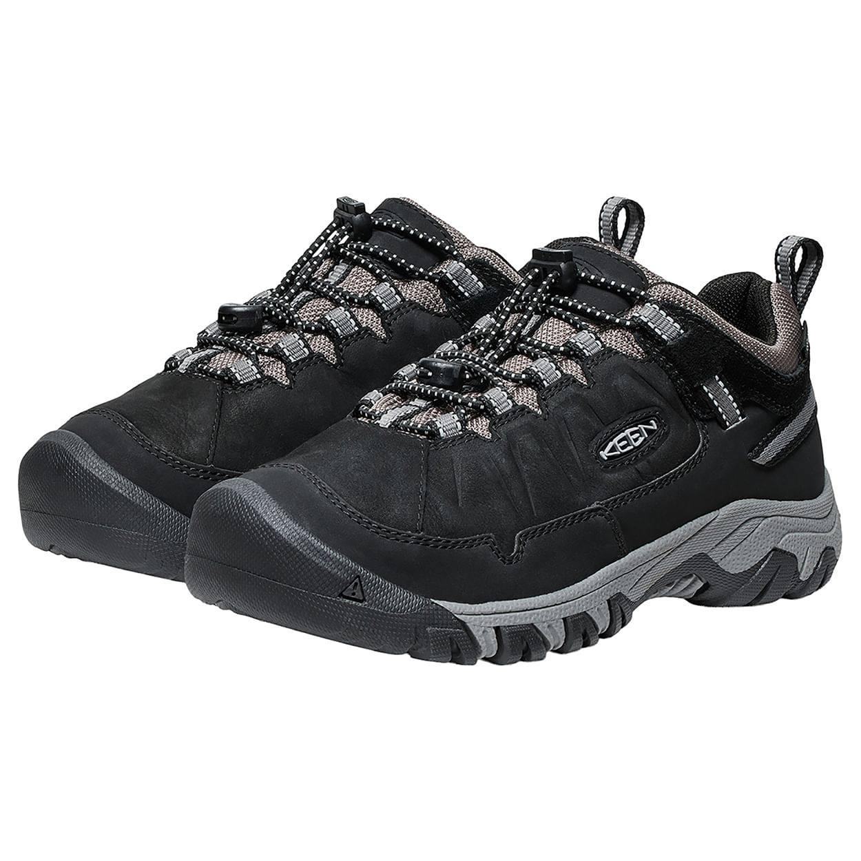 KEEN-Targhee-IV-Waterprof-Hiking-Shoe---Kids--Black---Steel-Grey