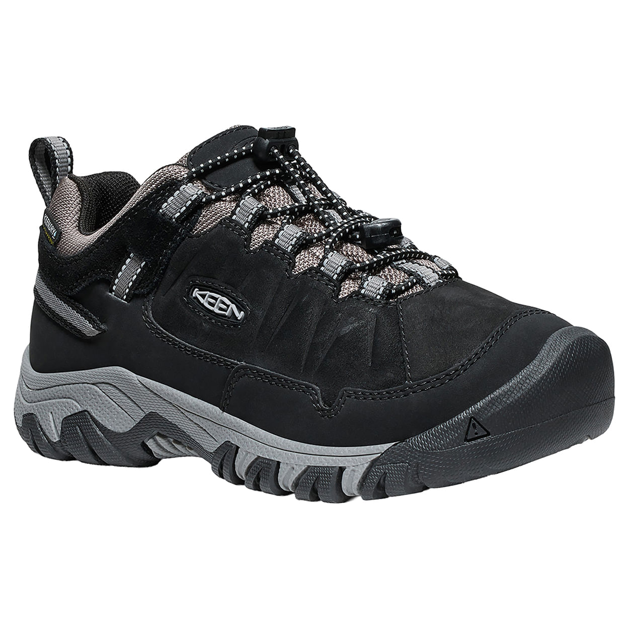 KEEN-Targhee-IV-Waterprof-Hiking-Shoe---Kids--Black---Steel-Grey