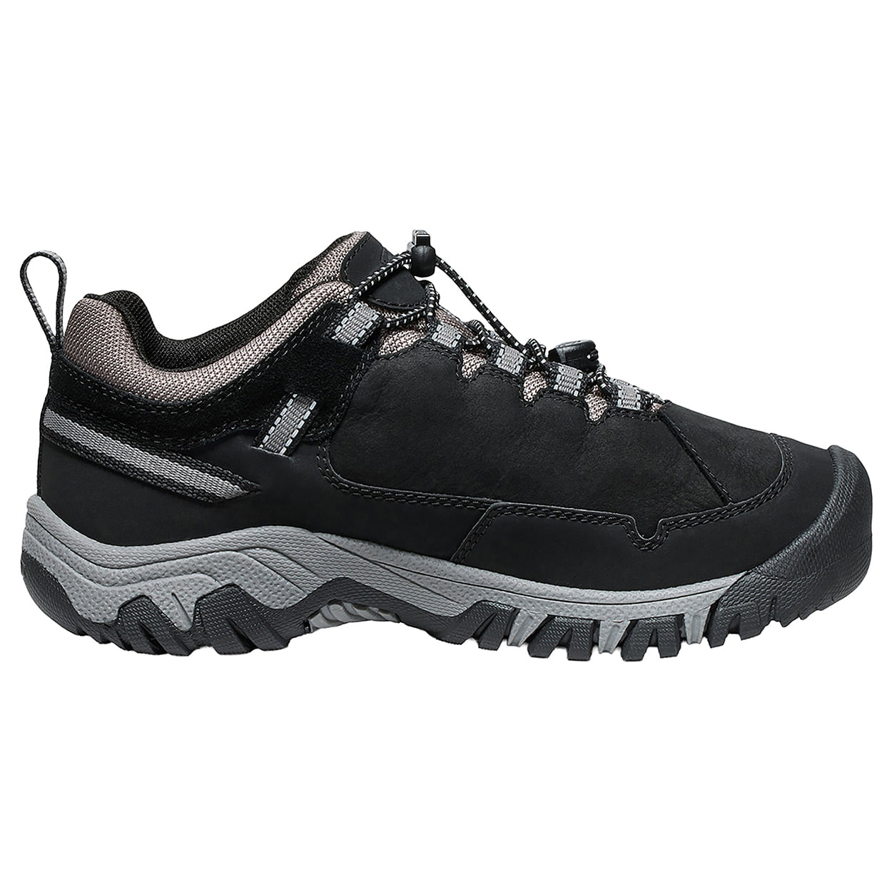KEEN-Targhee-IV-Waterprof-Hiking-Shoe---Kids--Black---Steel-Grey