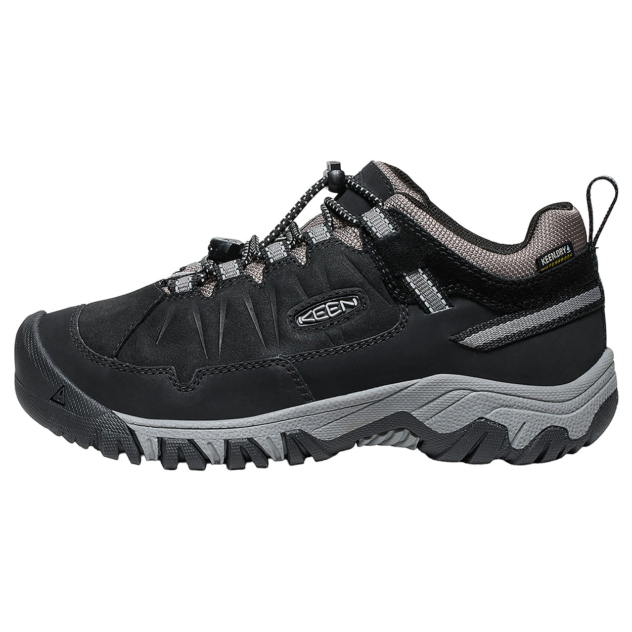 KEEN-Targhee-IV-Waterprof-Hiking-Shoe---Kids--Black---Steel-Grey