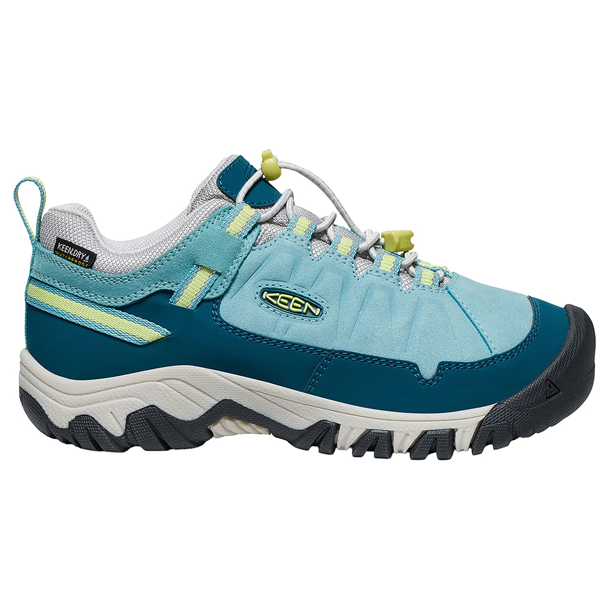 KEEN-Targhee-IV-Waterprof-Hiking-Shoe---Kids--Reef-Waters---Daiquiri-Green