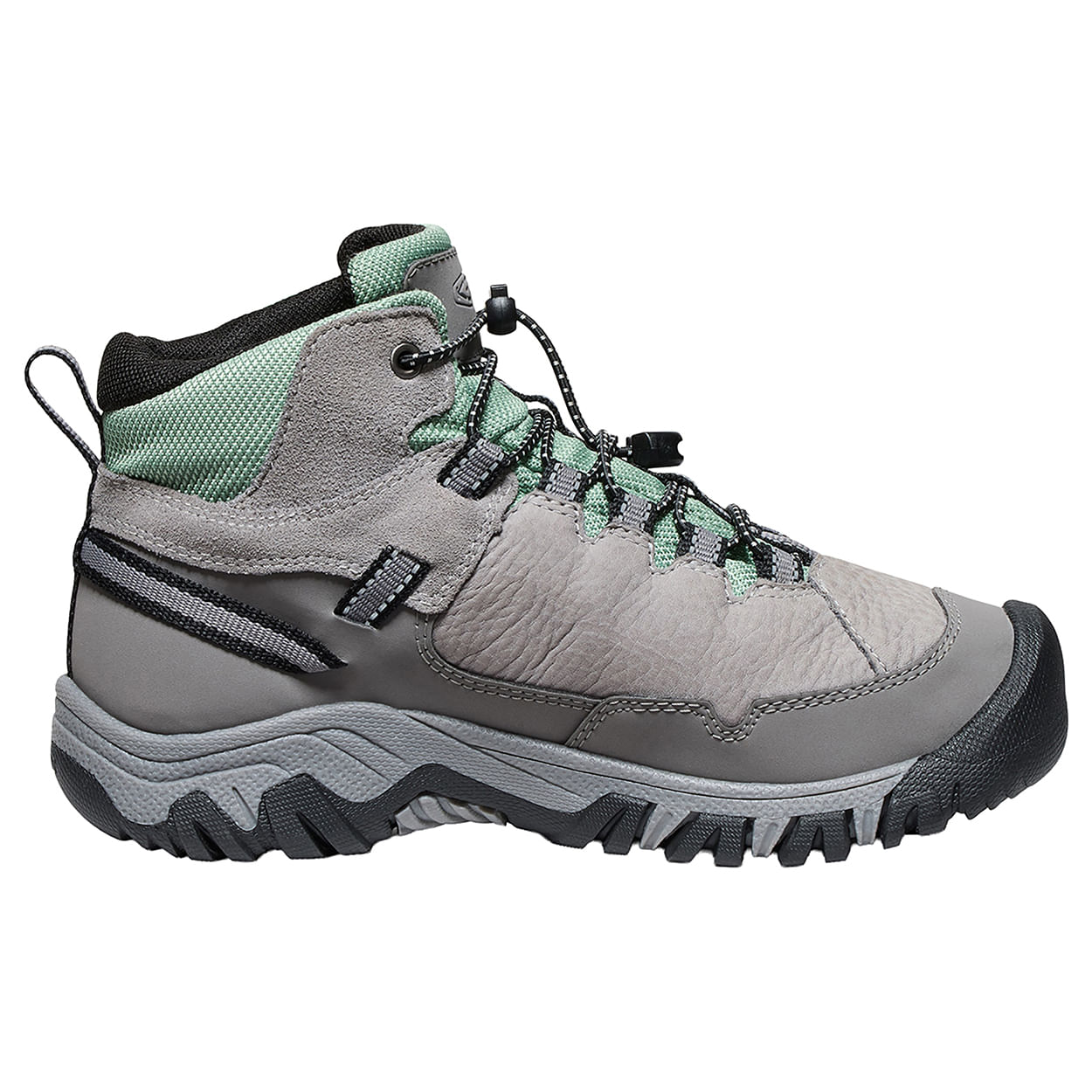 KEEN-Targhee-IV-Mid-Waterproof-Hiking-Boot---Kids--Alloy---Granite-Green