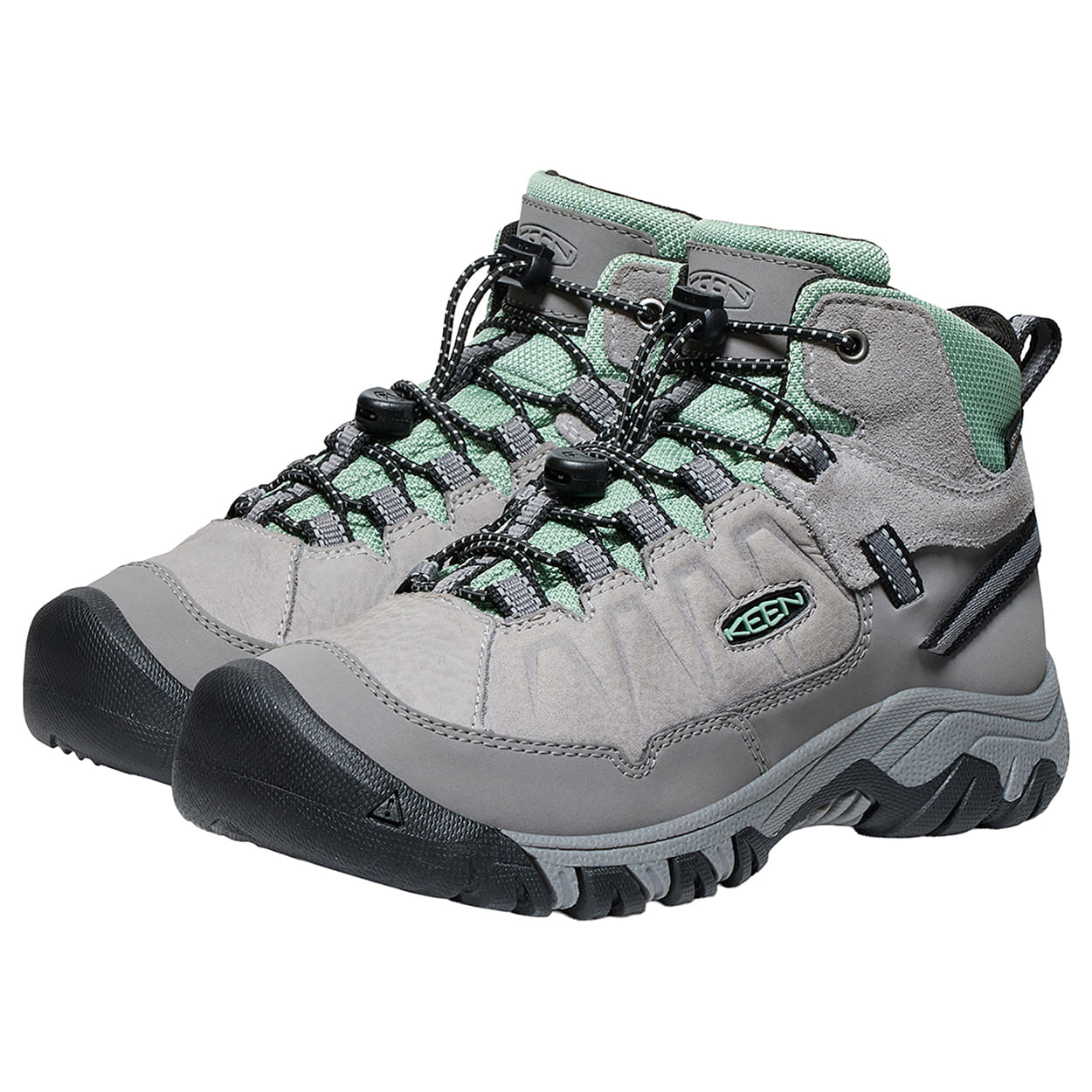 KEEN-Targhee-IV-Mid-Waterproof-Hiking-Boot---Kids--Alloy---Granite-Green