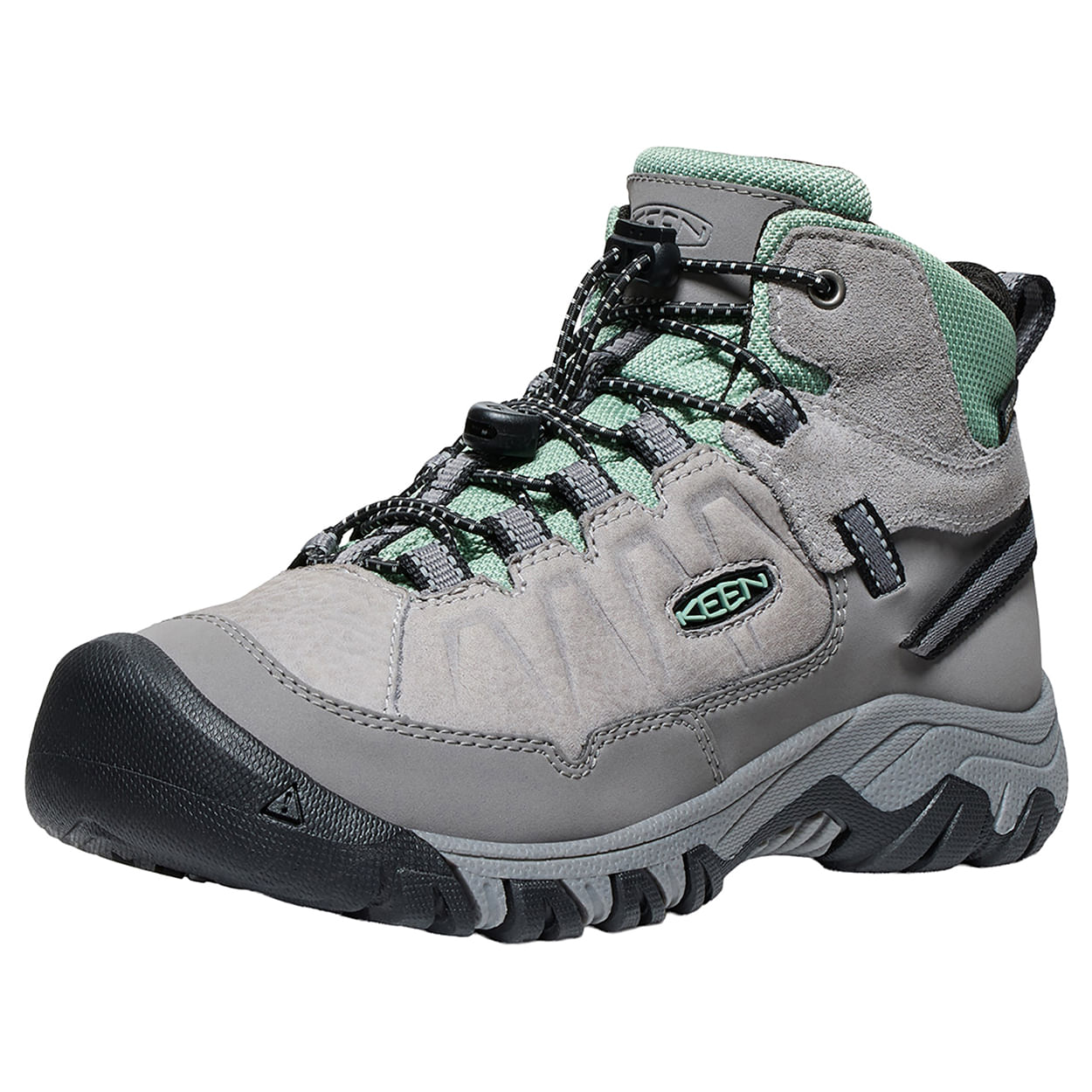 KEEN-Targhee-IV-Mid-Waterproof-Hiking-Boot---Kids--Alloy---Granite-Green
