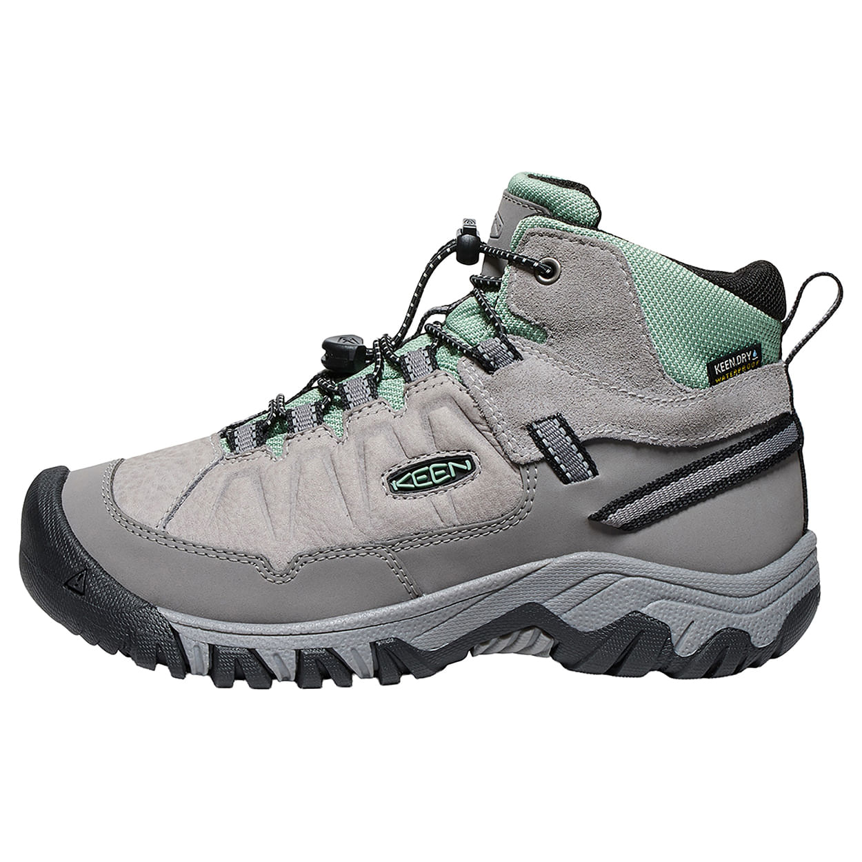 KEEN-Targhee-IV-Mid-Waterproof-Hiking-Boot---Kids--Alloy---Granite-Green