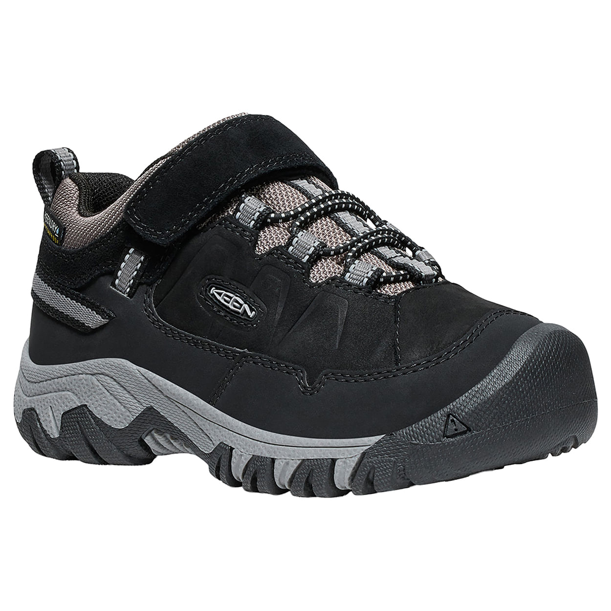 KEEN Targhee IV Low Waterproof Hiking Shoe - Kids' - Black / Steel Grey 10C
