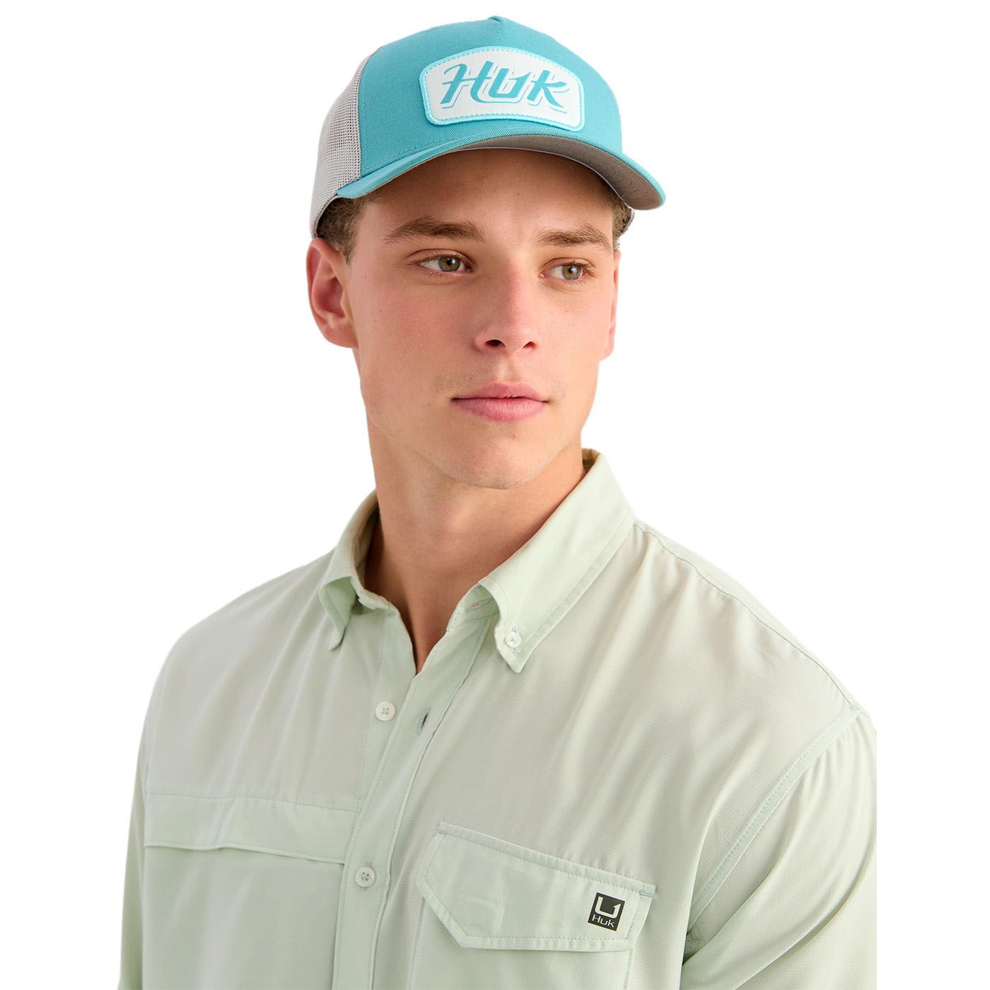 Huk-Tide-Point-Long-Sleeve-Shirt---Men-s-Pale-Algae