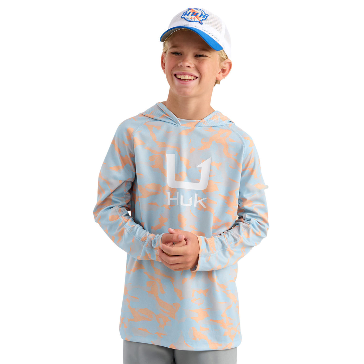 Huk-Icon-Printed-Hoodie---Kids--Coral-Reef