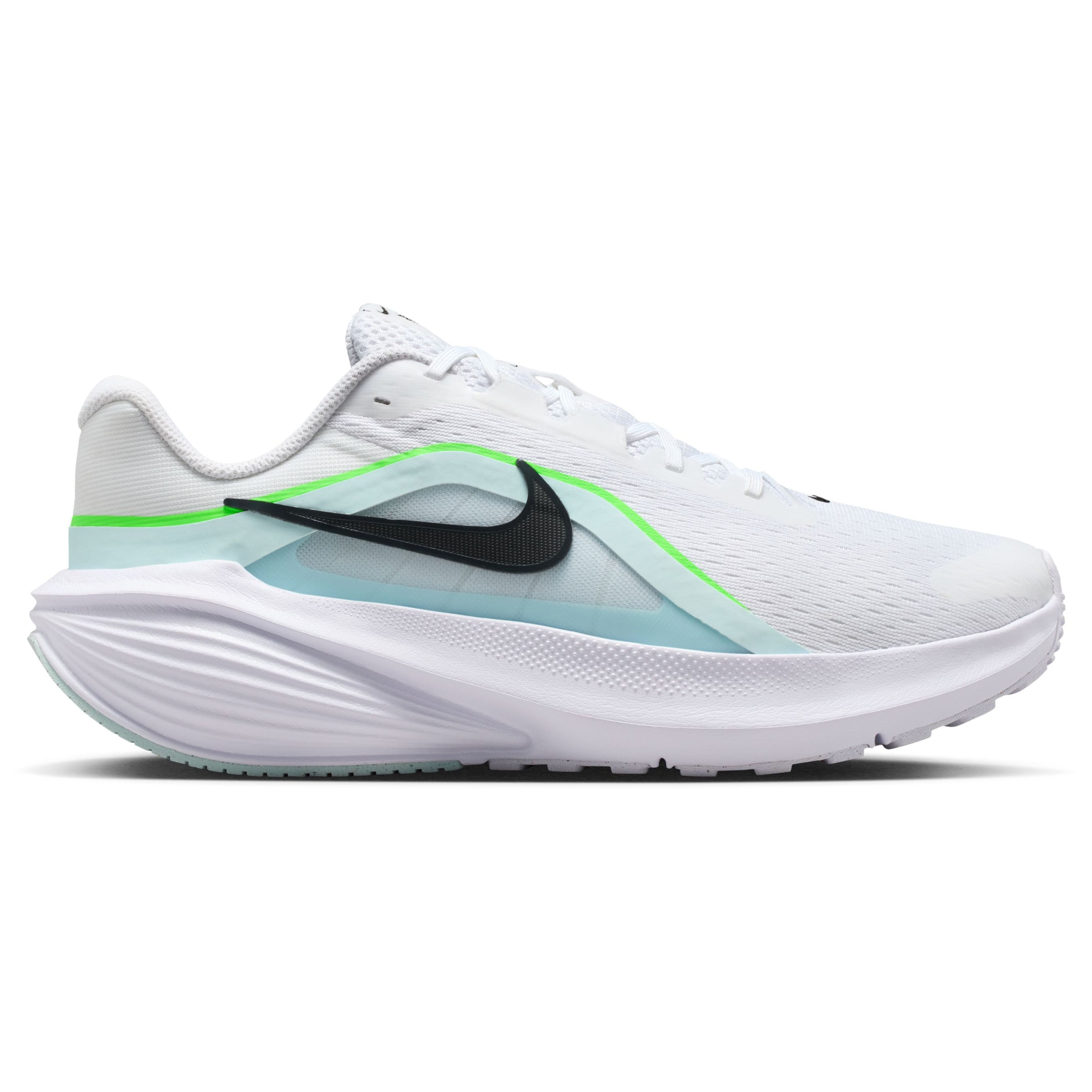 Nike-Downshifter-14-Road-Running-Shoe---Men-s-White---Black---Glacier-Blue---Green-Strike