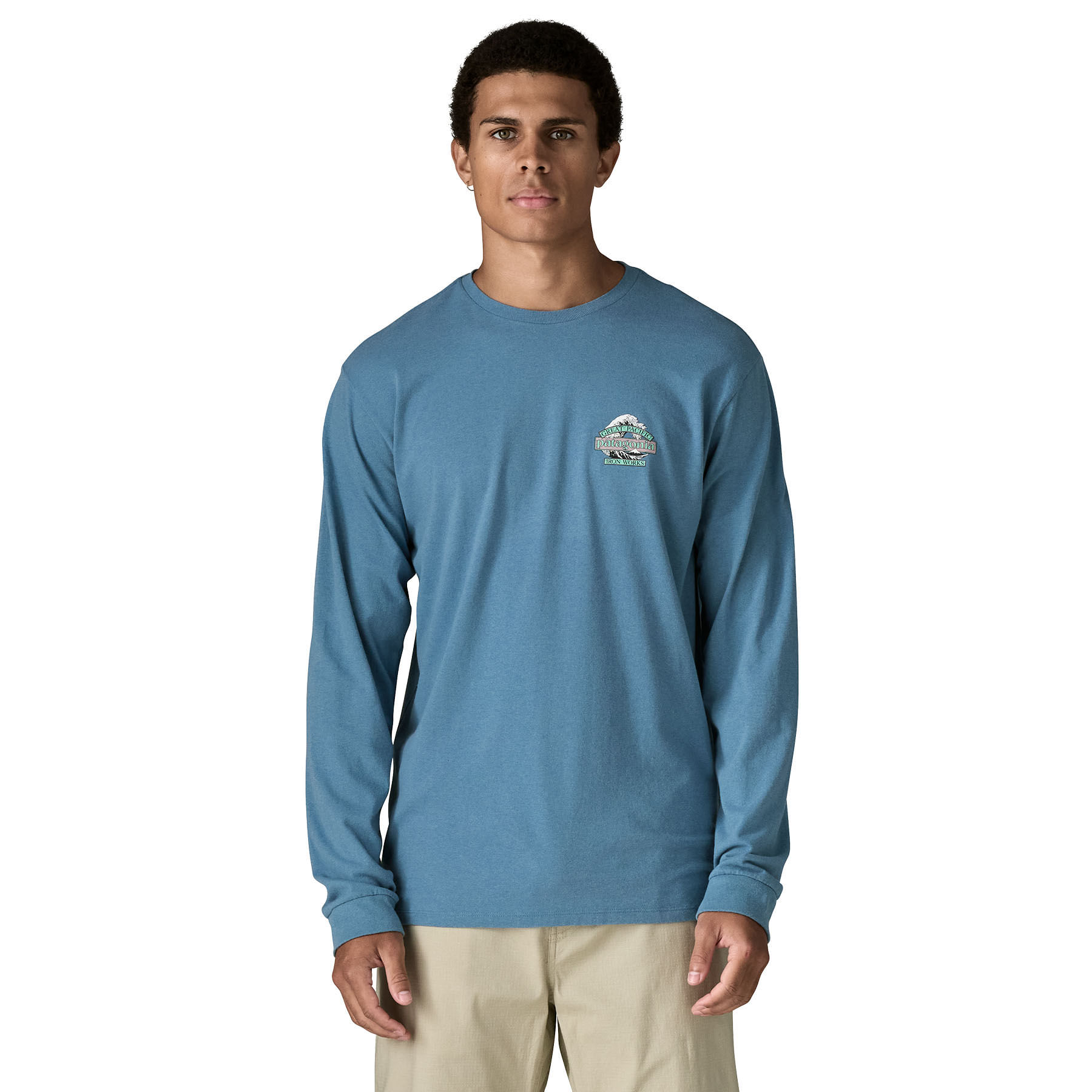 Patagonia Great Waves Long-Sleeve Responsibili-Tee - Men's - Gumtree Green S