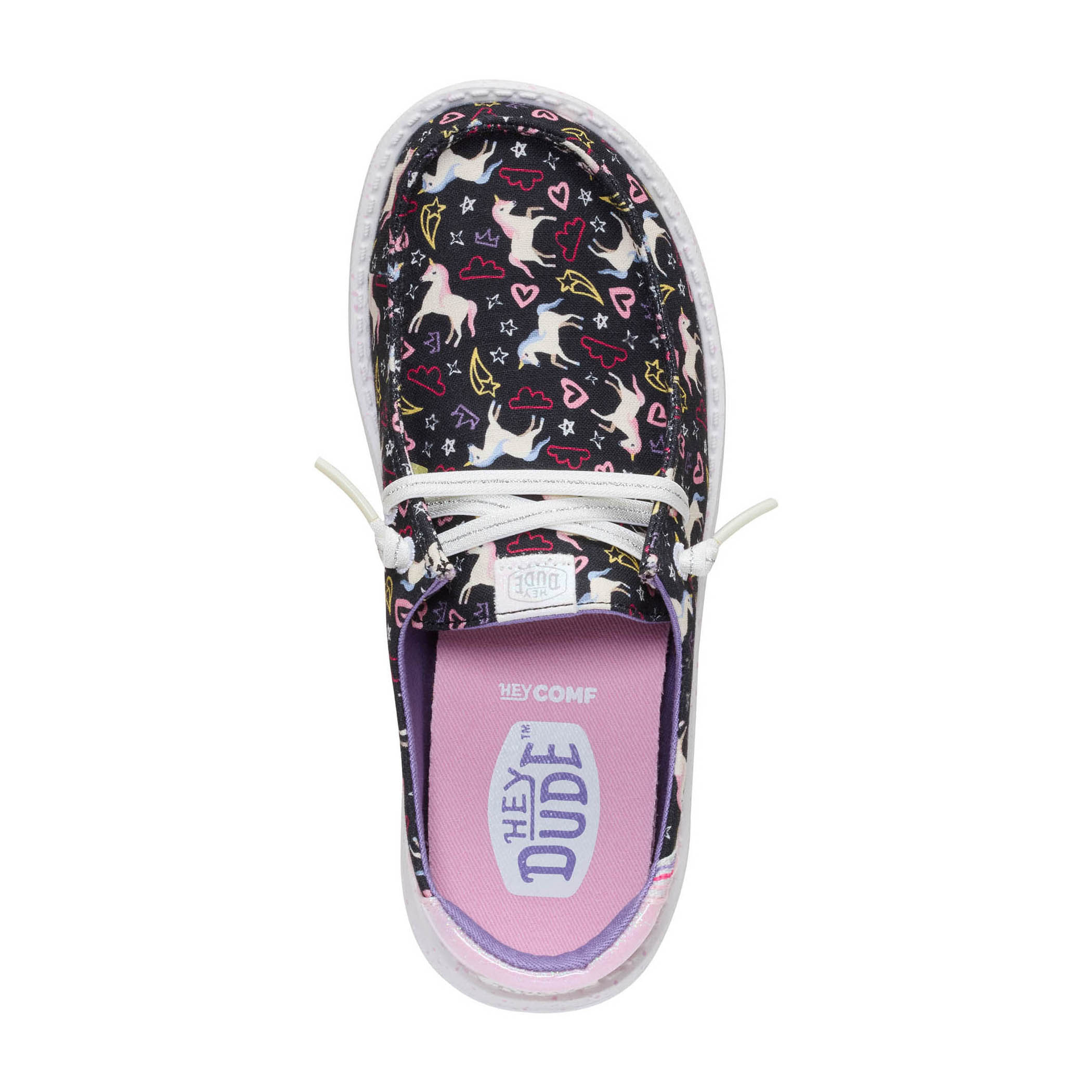 Hey Dude Wendy Unicorn Stars Shoe - Kids' - Black, Multi 11C – image 5 of 8