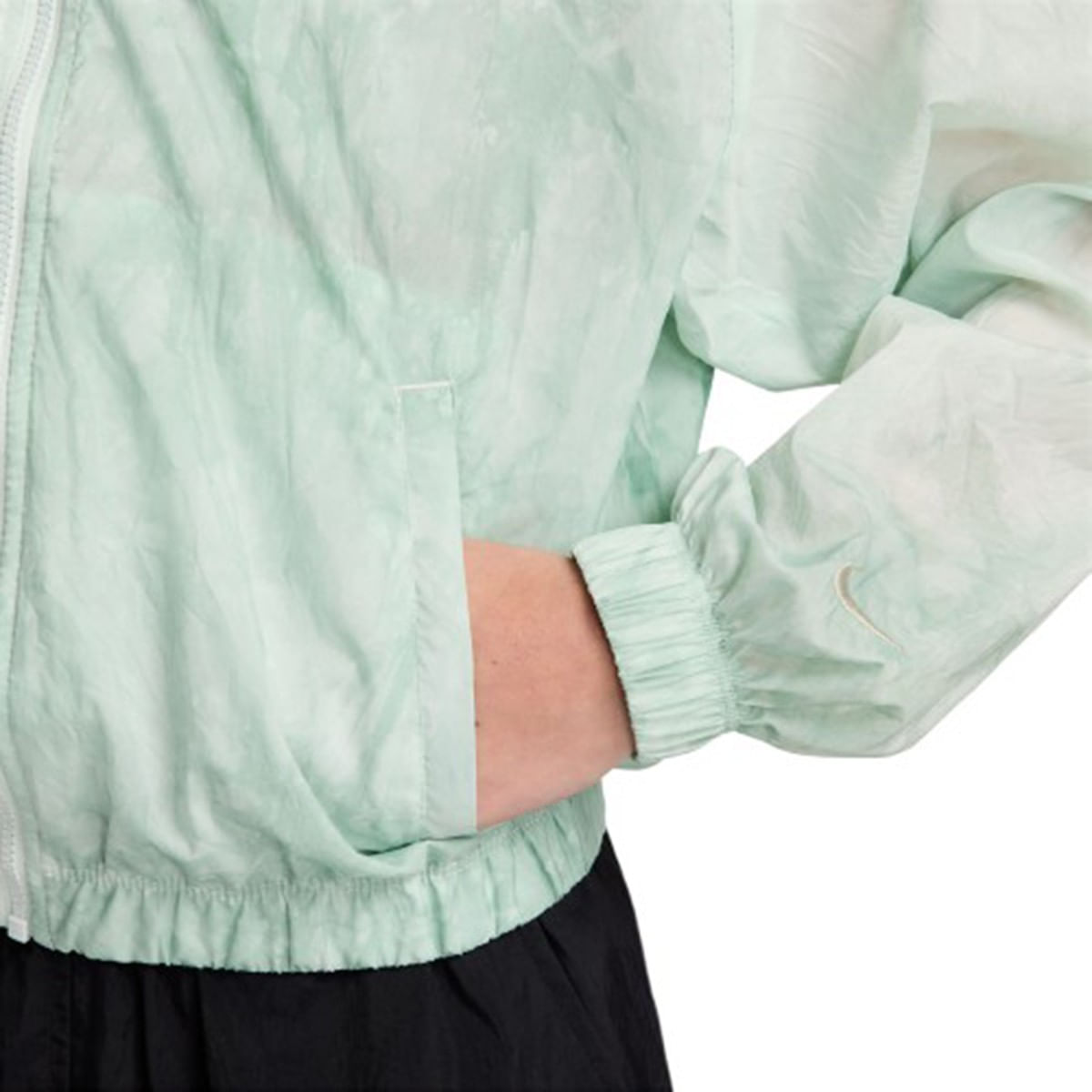 Nike Sportswear Woven Track Jacket - Girls' - Barely Green / Soft Pearl M