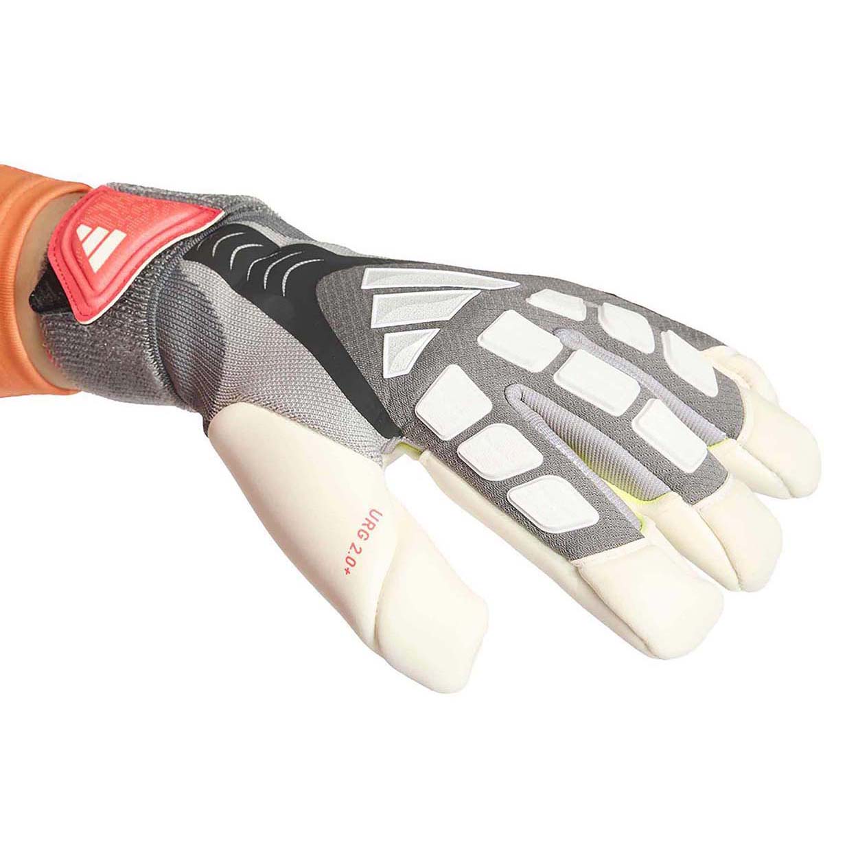 adidas Pro Predator Hybrid Goalkeeper Glove - Iron Metallic / Black / Lucid Red 9