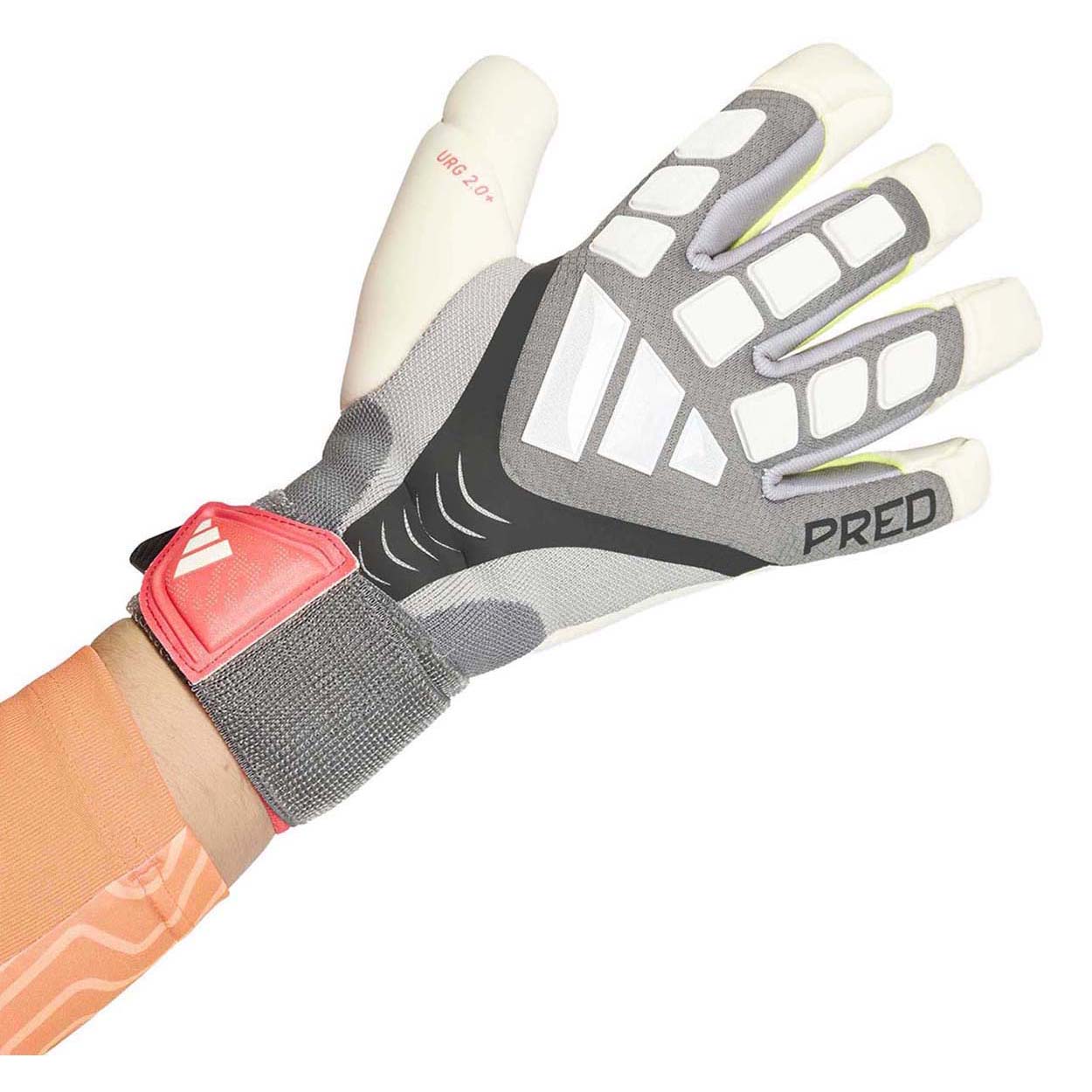 adidas Pro Predator Hybrid Goalkeeper Glove - Iron Metallic / Black / Lucid Red 9