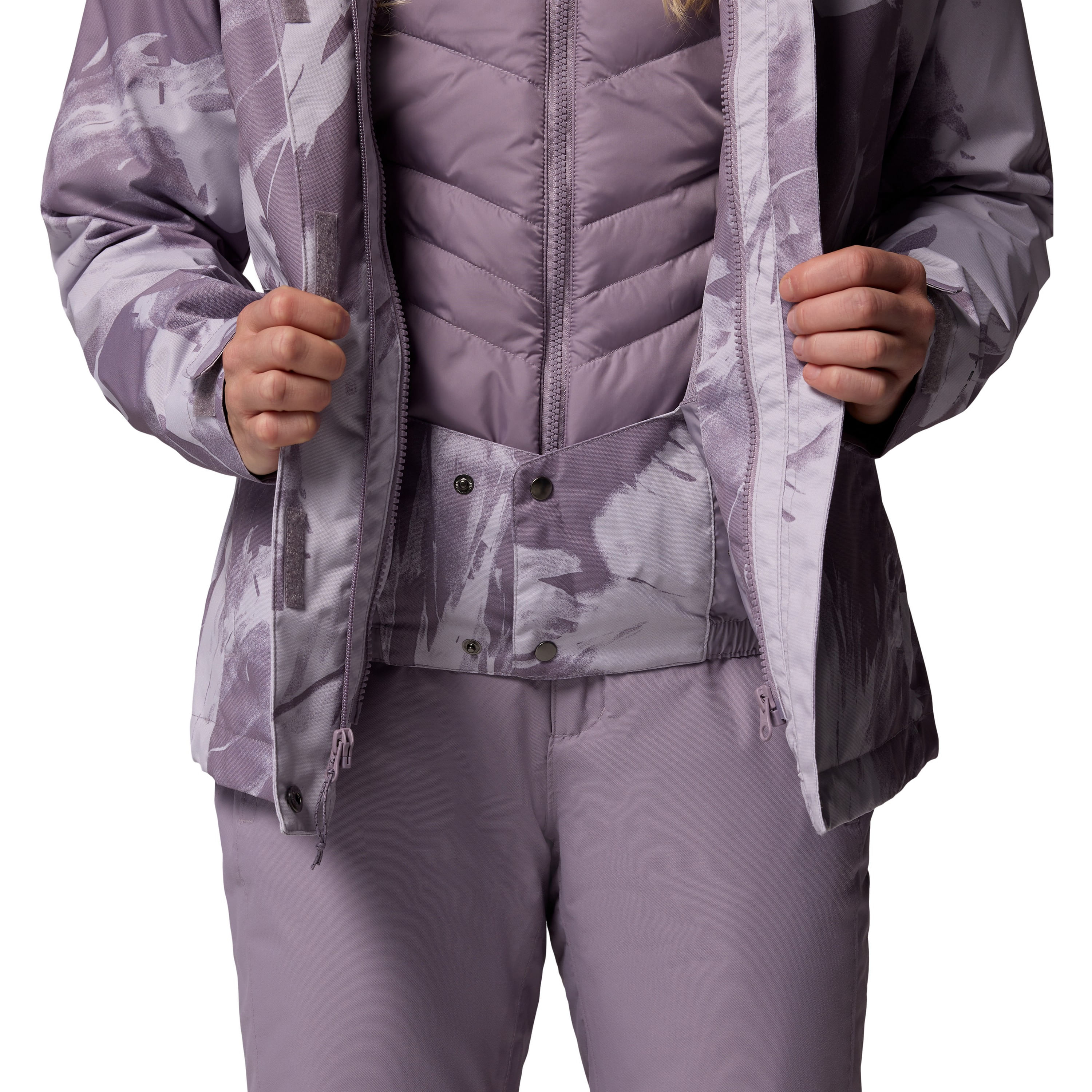Columbia-Whirlibird-V-Printed-Interchange-Jacket---Women-s-Shale-Purple-Snowflight