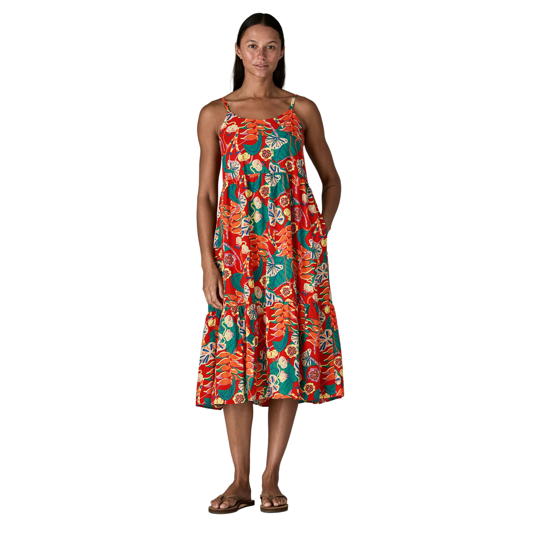 Patagonia Tidal Threads Dress - Women's - Shelly Shelly, Mellow Melon XS – image 2 of 8