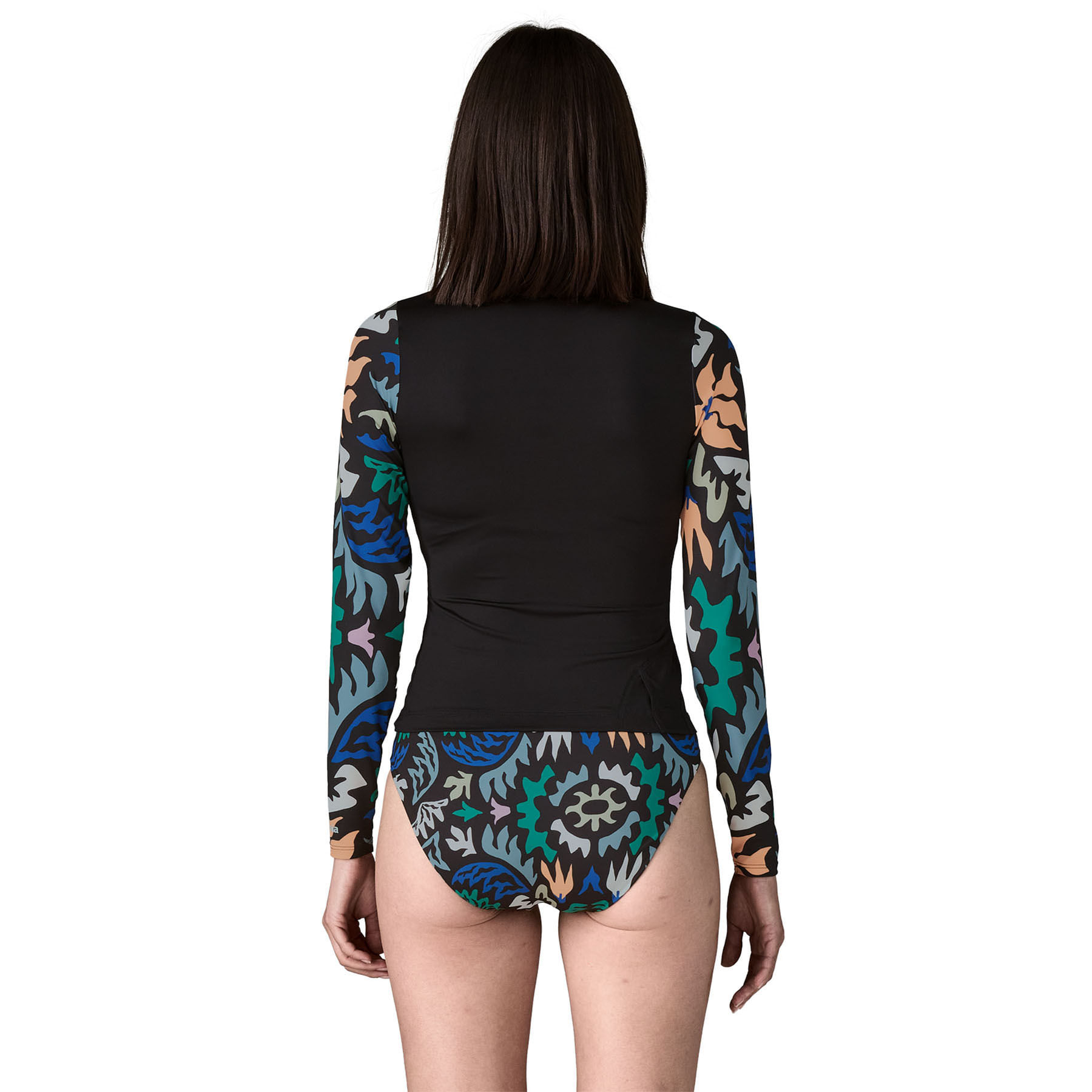 Patagonia Swell Seeker Rashguard - Women's - Kaleido Bloom / Black XS