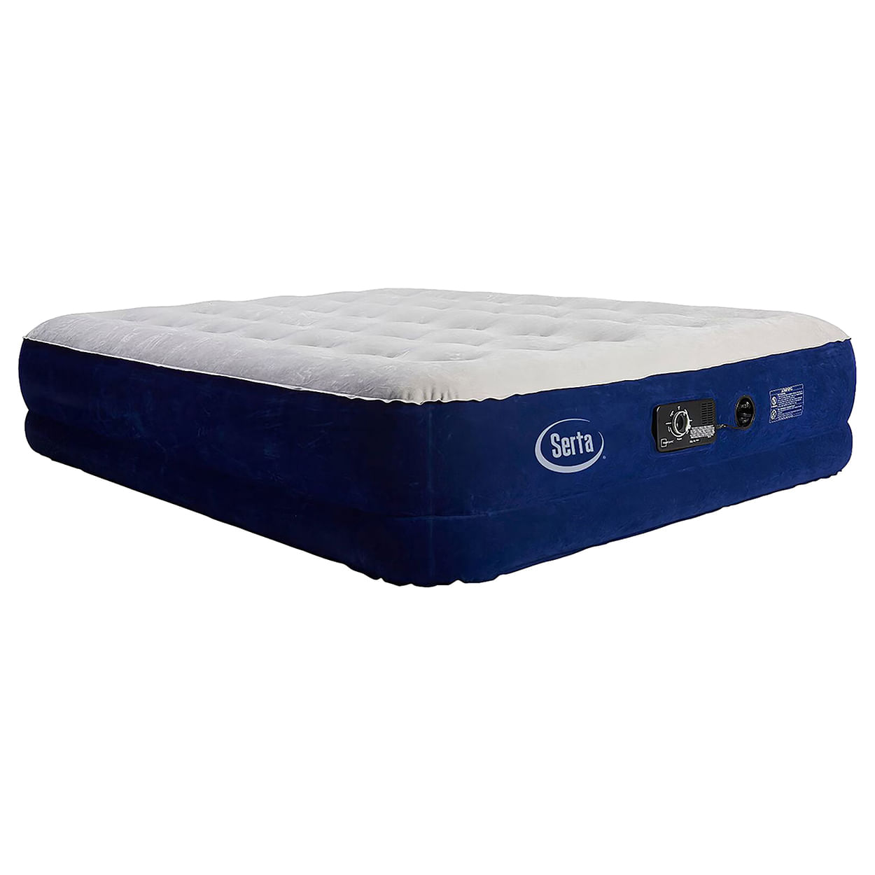 Exxel Outdoors Serta Queen Comfort Airbed - White / Blue Regular