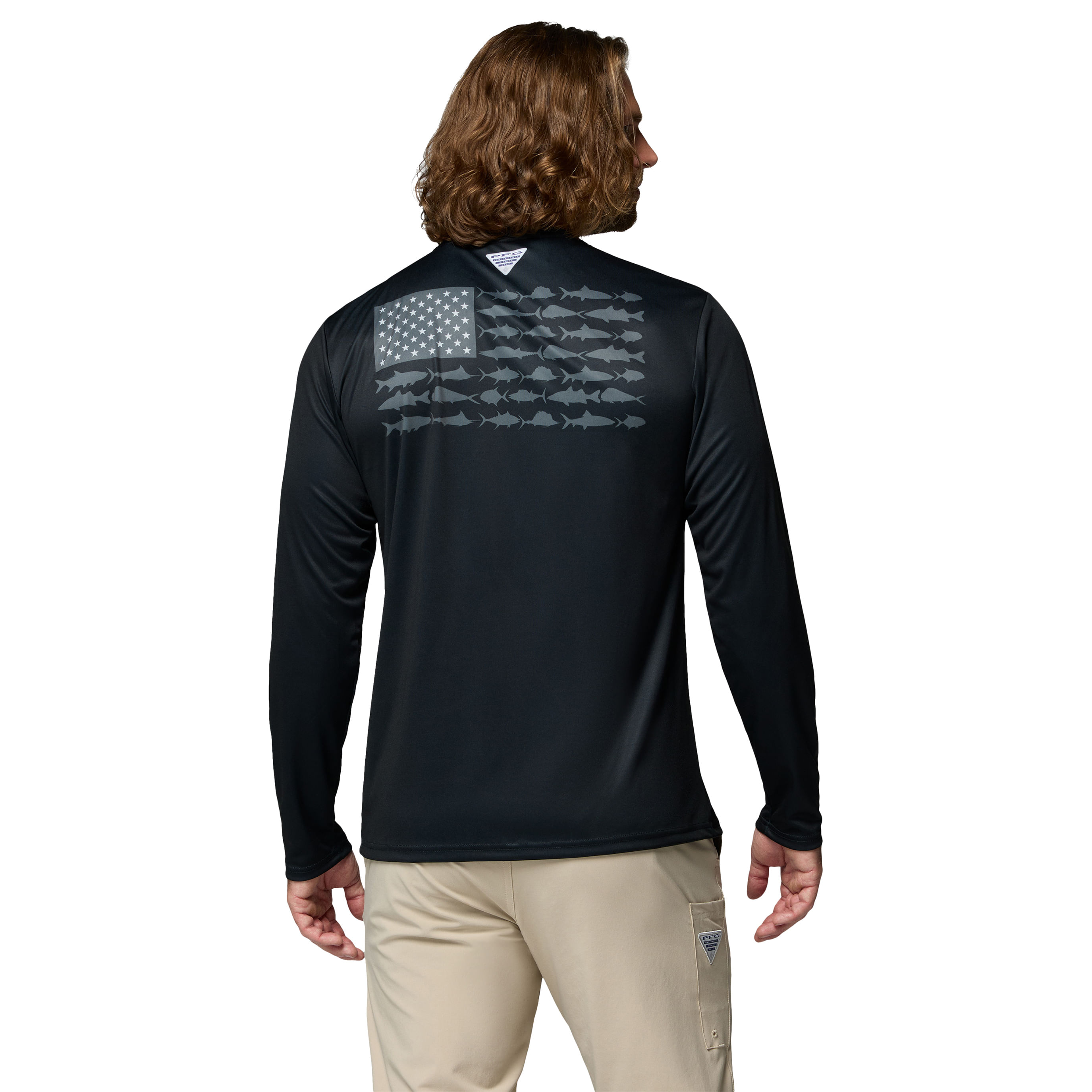 Columbia Terminal Tackle PFG Fish Flag Long Sleeve Shirt - Men's