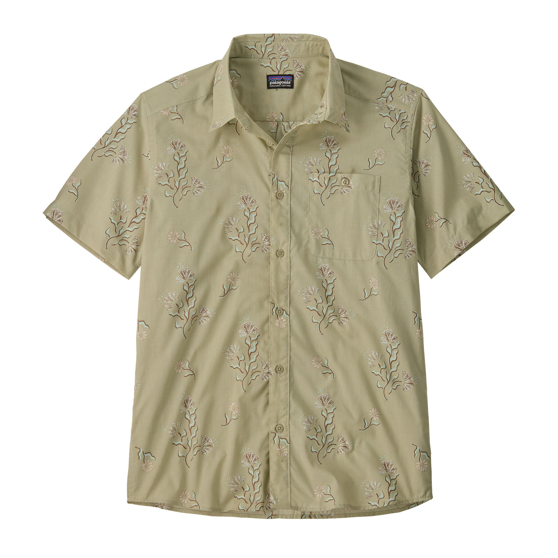 Patagonia-Go-To-Shirt---Men-s-Ocean-Blooms---Weathered-Stone