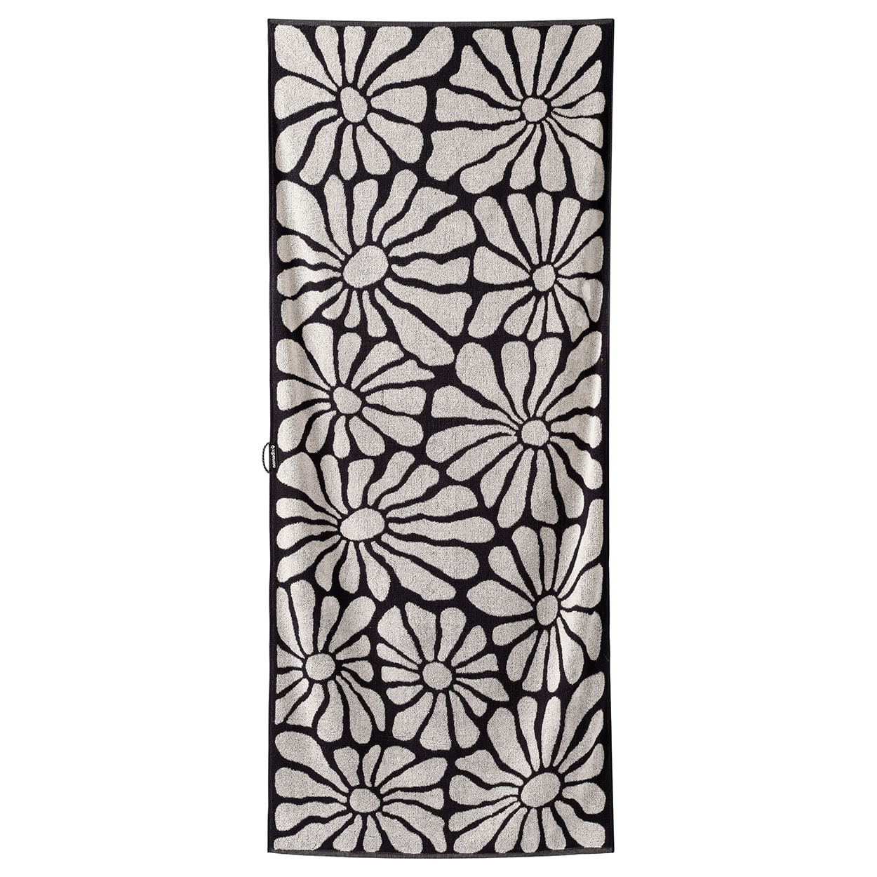 Nomadix-Lazy-Daisy-Black-Organic-Beach-Towel-Black