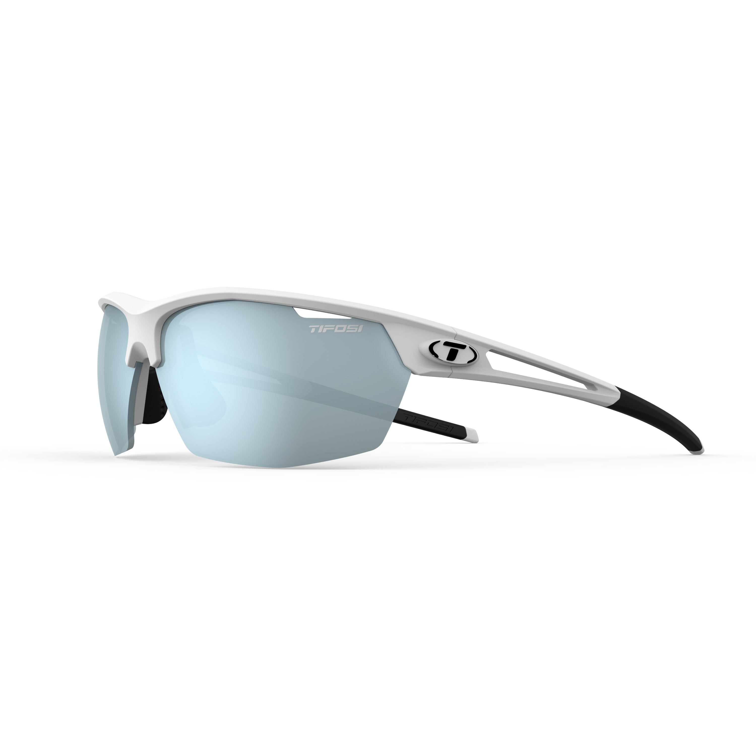 Tifosi Optics Navar Sunglasses - Matte White / Smoke Bright Blue Mirror Non Polarized