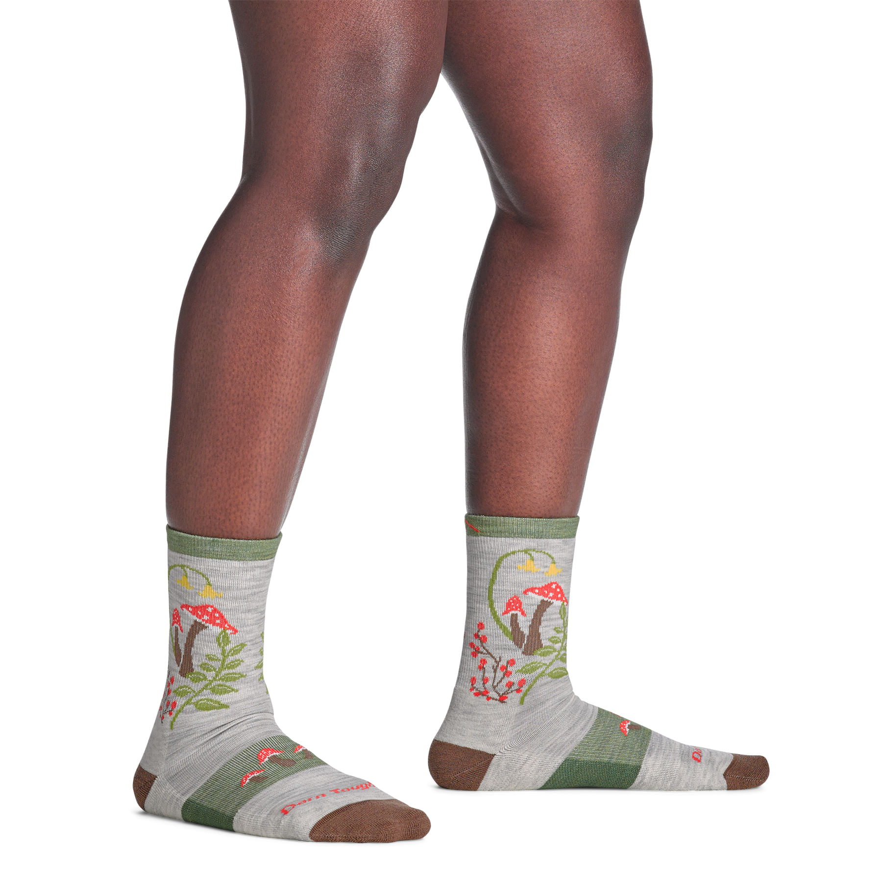 Darn Tough Mellow Mushrooms Micro Crew Lightweight with Cushion - Women's - Ash M