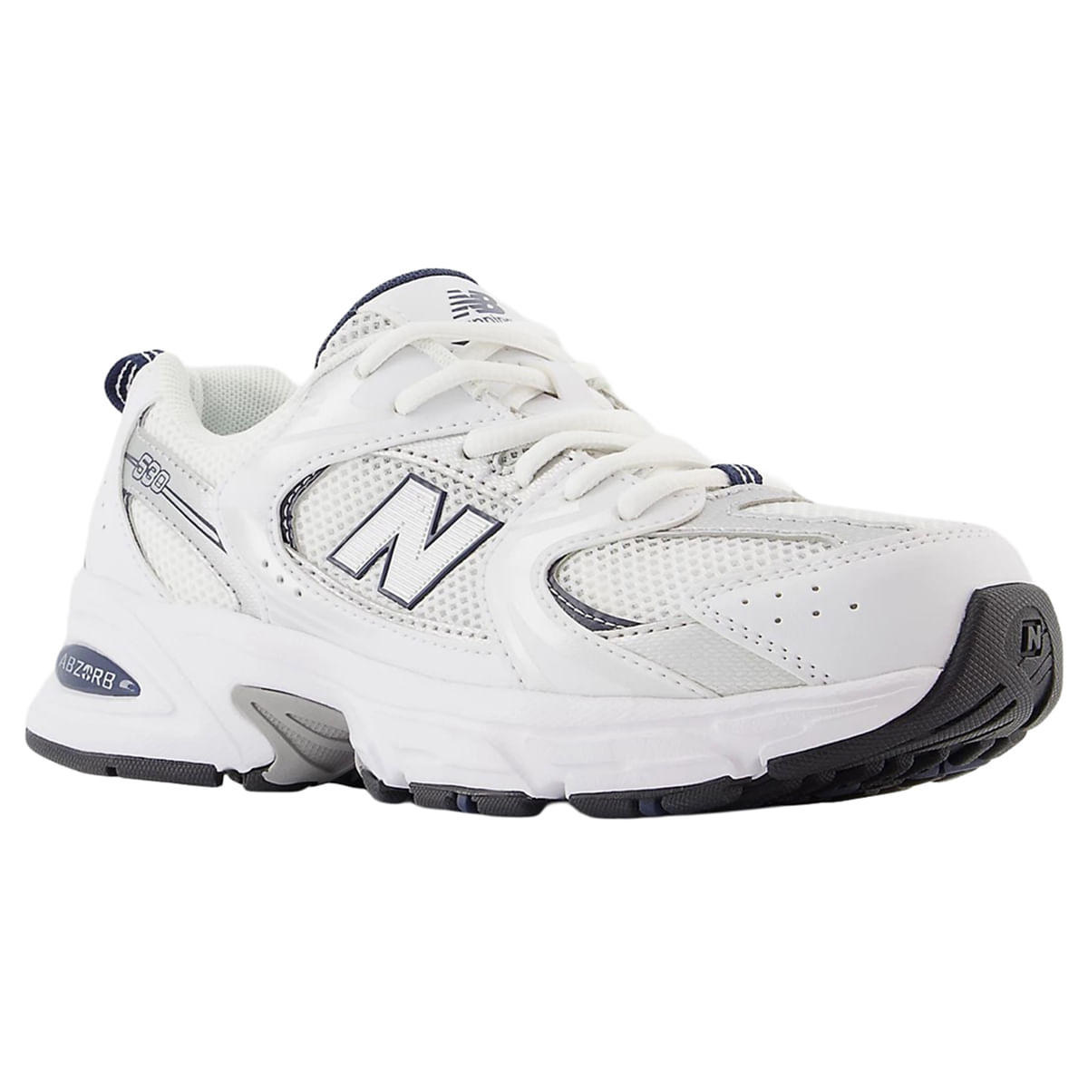 New Balance 530 Shoe - Kids' - White / Natural Indigo / Silver Metallic 3.5Y
