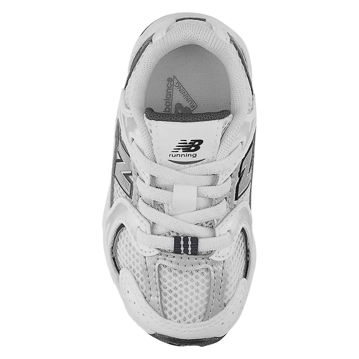 New Balance 530 Bungee Shoe - Kids' - White / Natural Indigo / Silver Metallic 5C