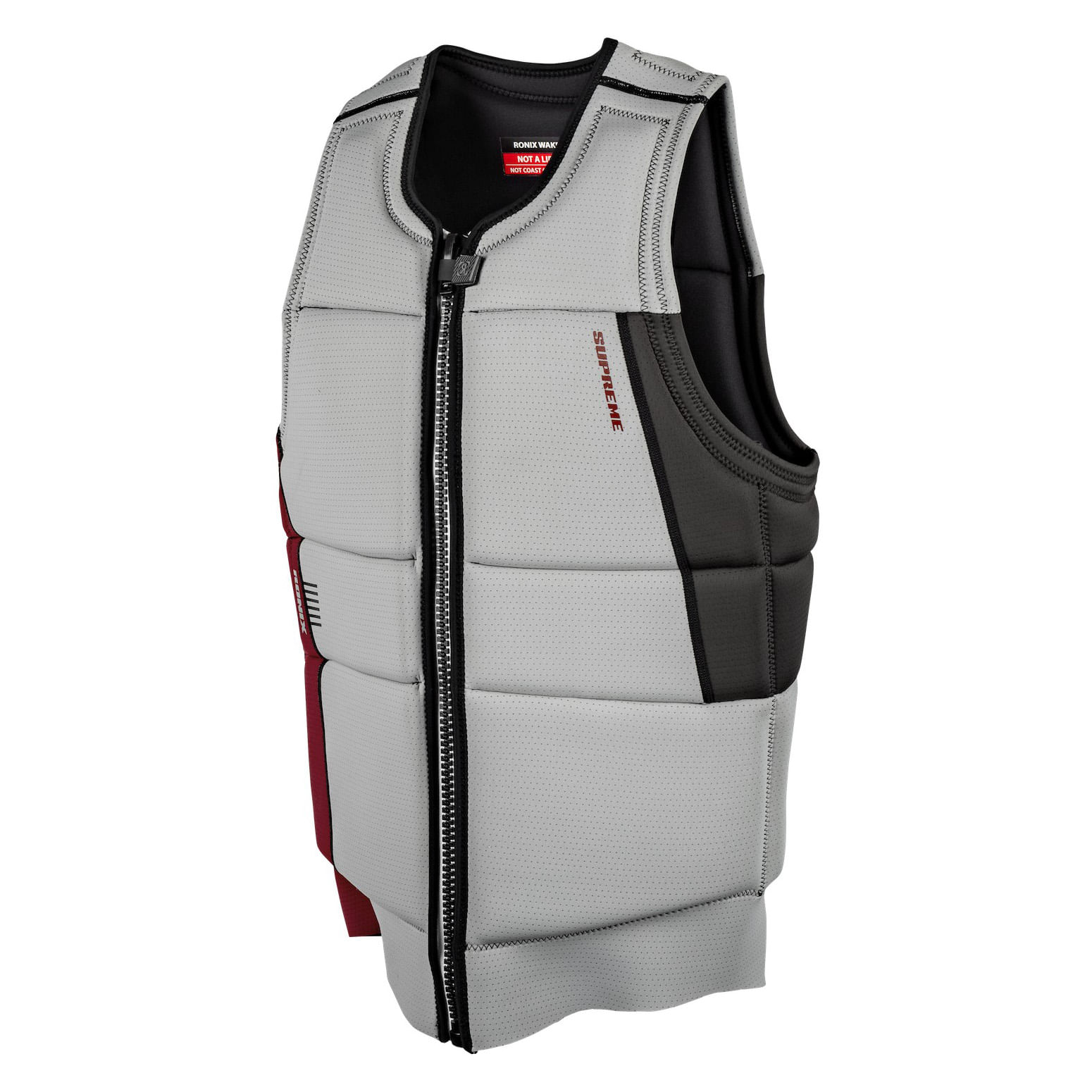 Ronix-Supreme-Impact-Vest-2026---Men-s-Chalk-Grey---Maroon