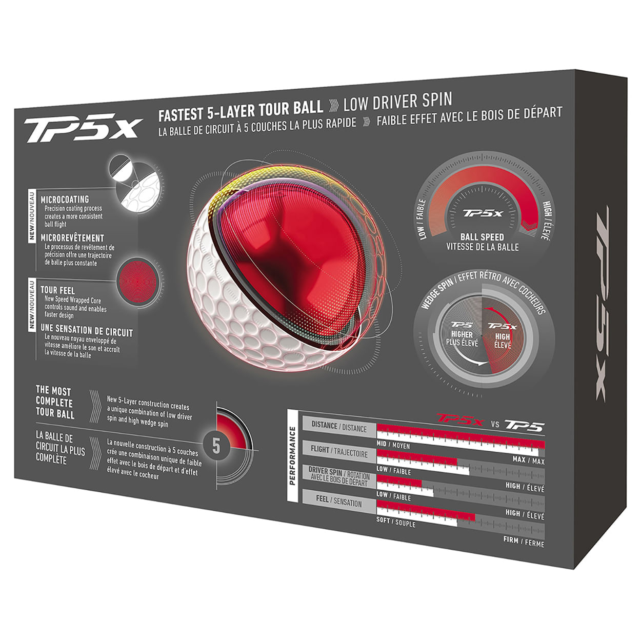 TaylorMade TP5X Golf Ball - 2026 - White