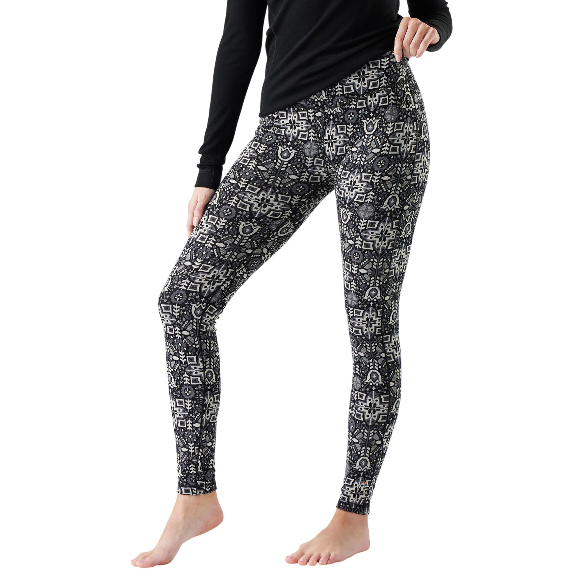 Smartwool-Merino-250-Base-Layer-Bottom---Women-s-Black-Deco-Floral