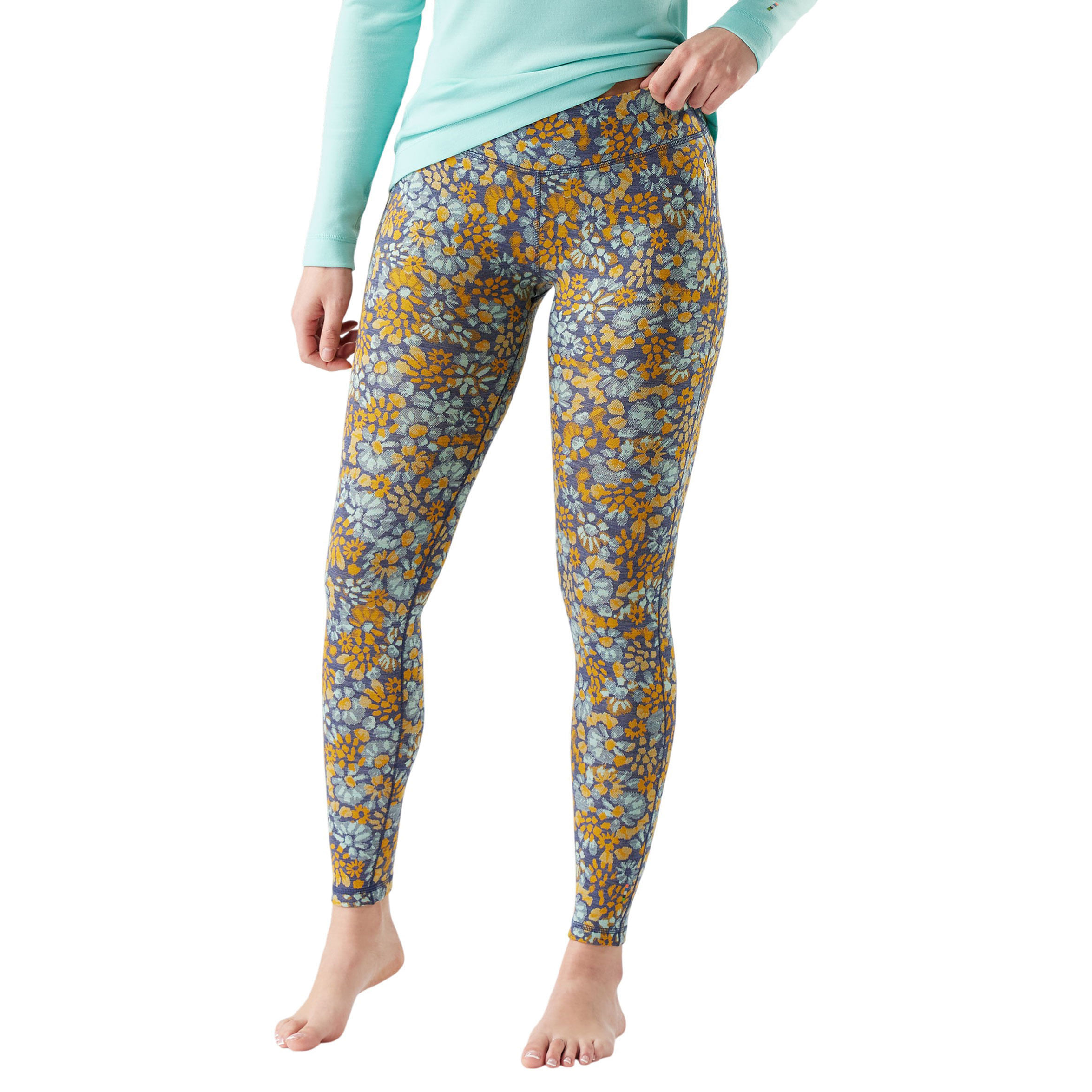 Smartwool-Merino-250-Base-Layer-Bottom---Women-s-Pacific-Blue-Floral