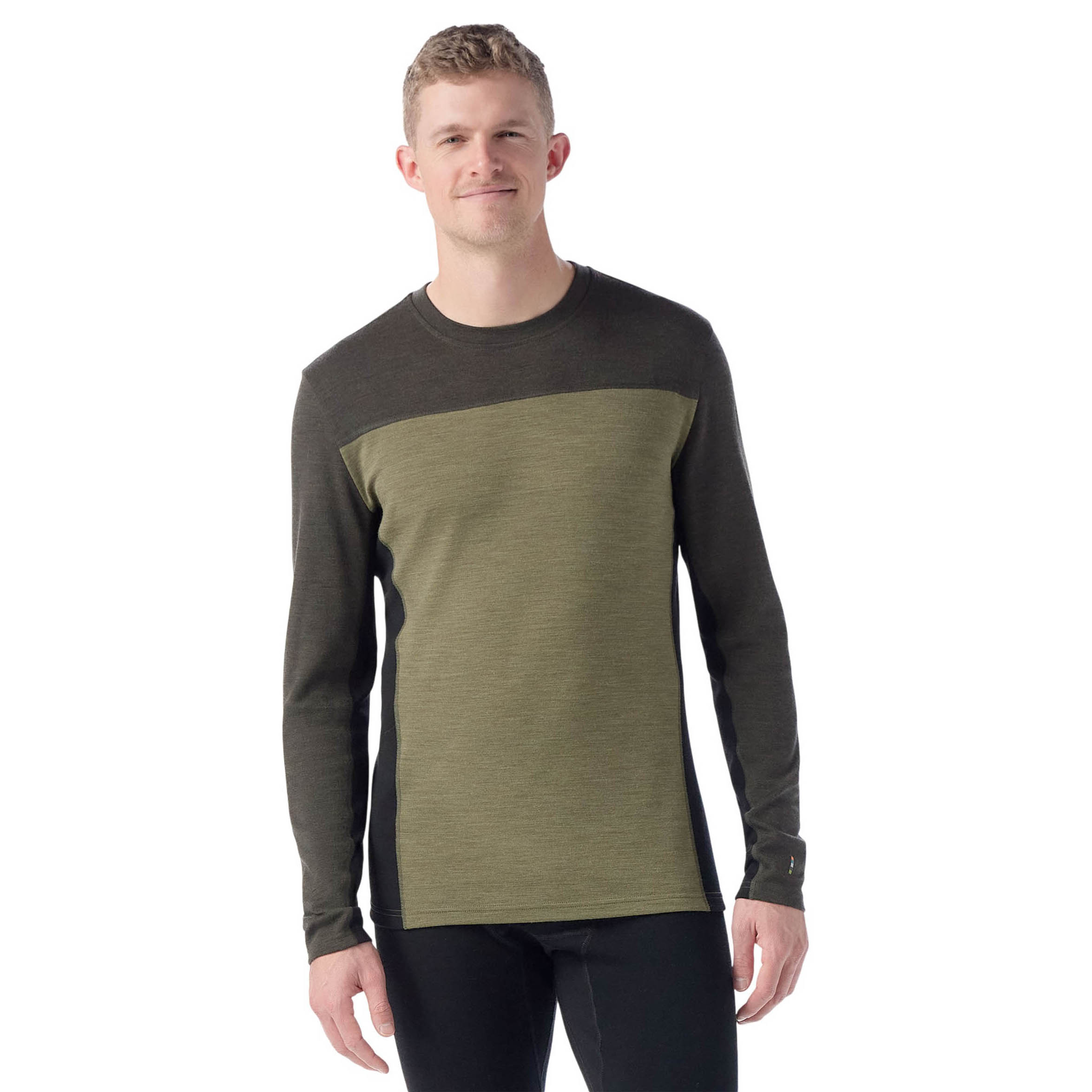 Smartwool-Classic-Thermal-Colorblock-Crew-Baselayer--Men-s-Winter-Moss---North-Woods